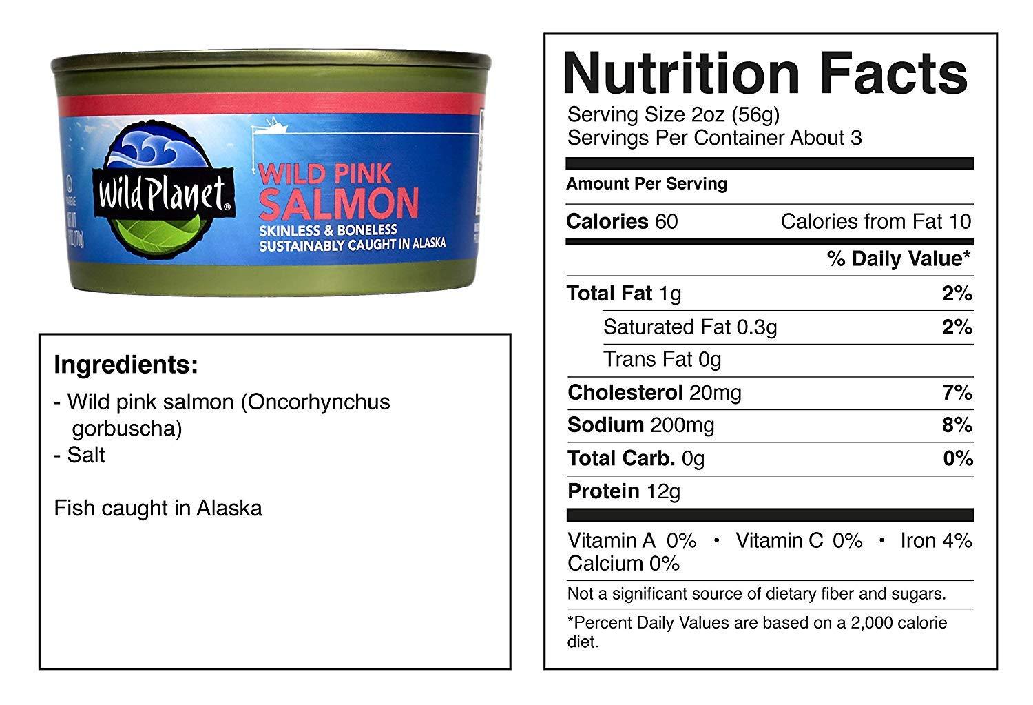 Wild Wild Pink Salmon, Sustainably Caught, NonGMO, Kosher 6