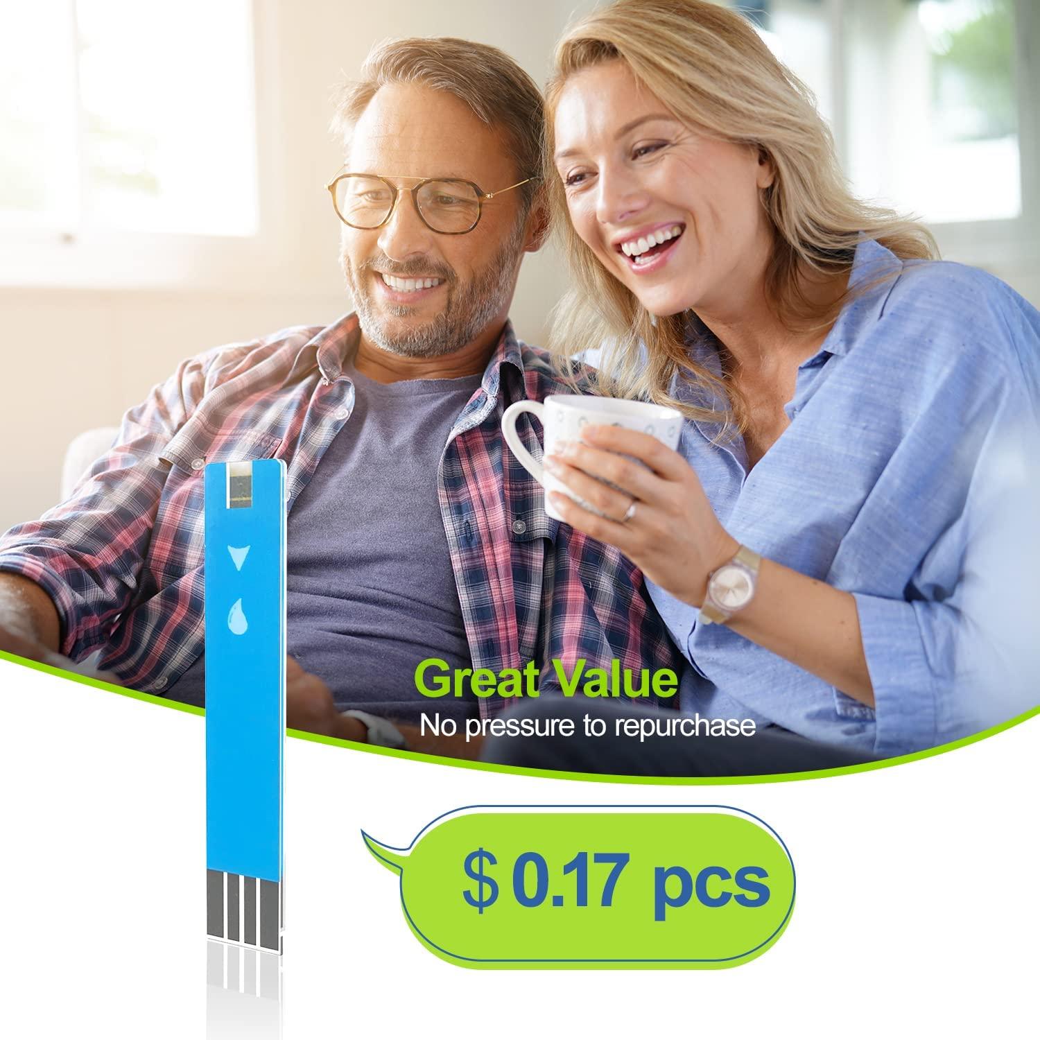 AUVON IQARE DSW Drawin Blood Glucose Test Strips (150 Count) for use