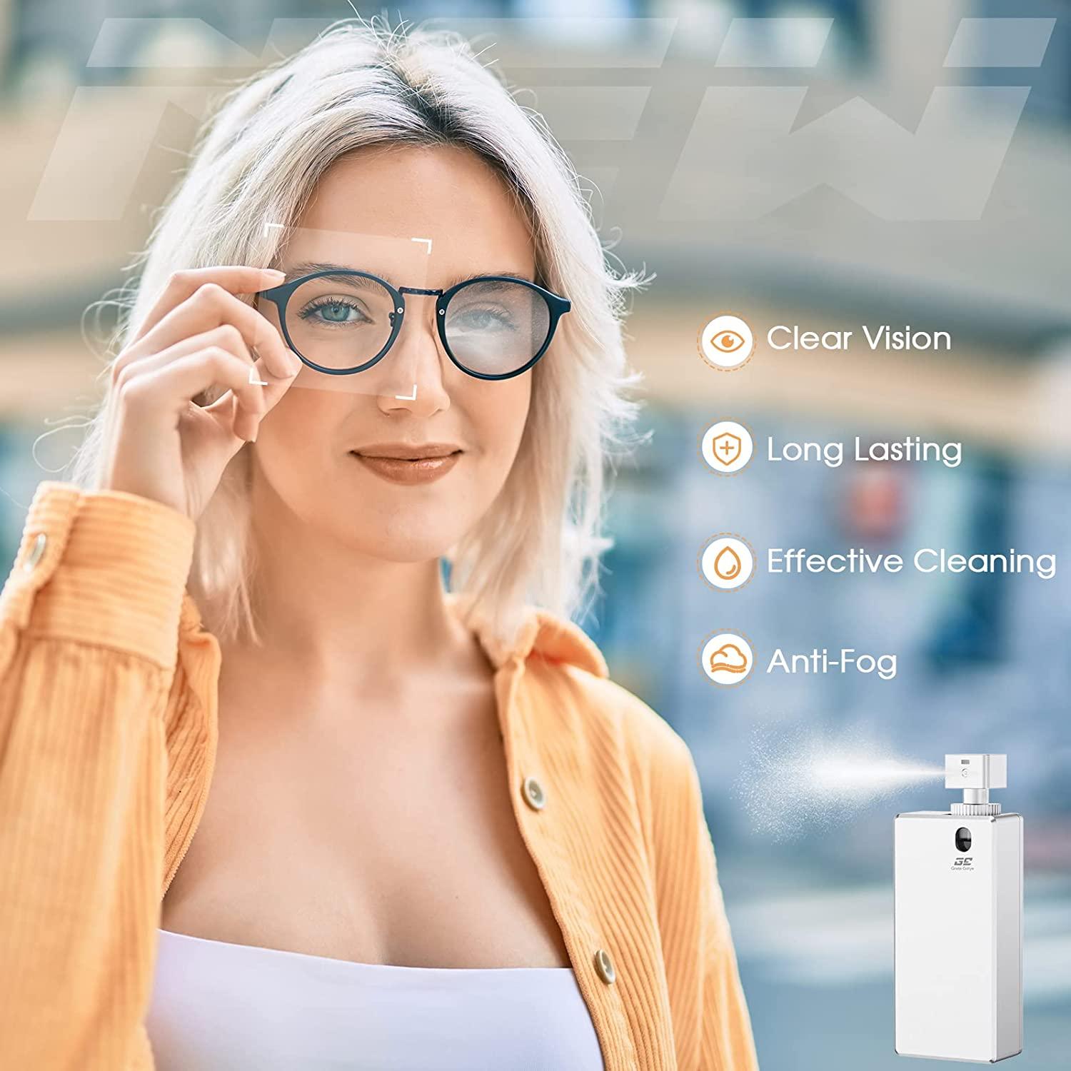 Eye Glasses Lens Cleaner Eyeglass Cleaner Kit AntiFog Lens Cleaner Spray + Soft Brush