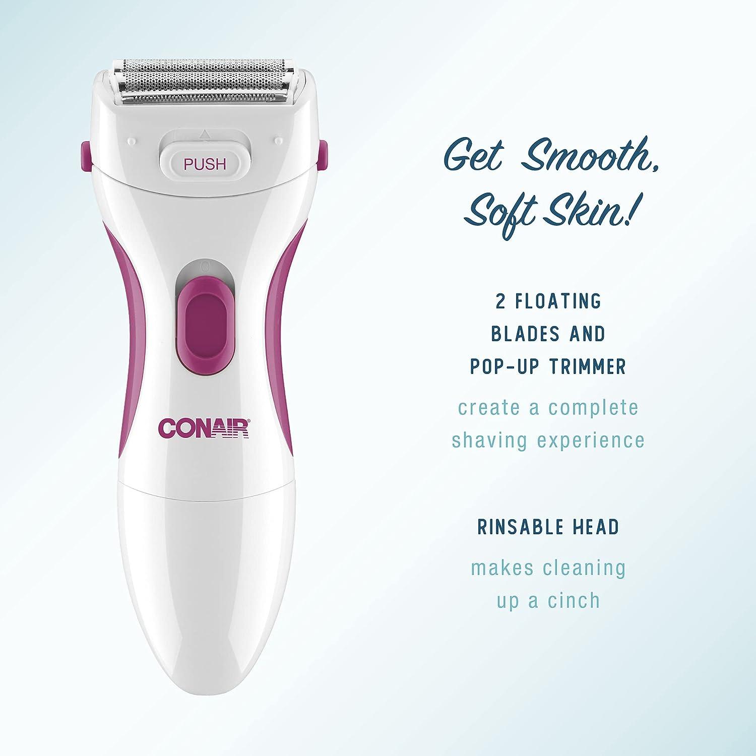 Conair Body and Facial Hair Removal for Women Cordless Electric Dual