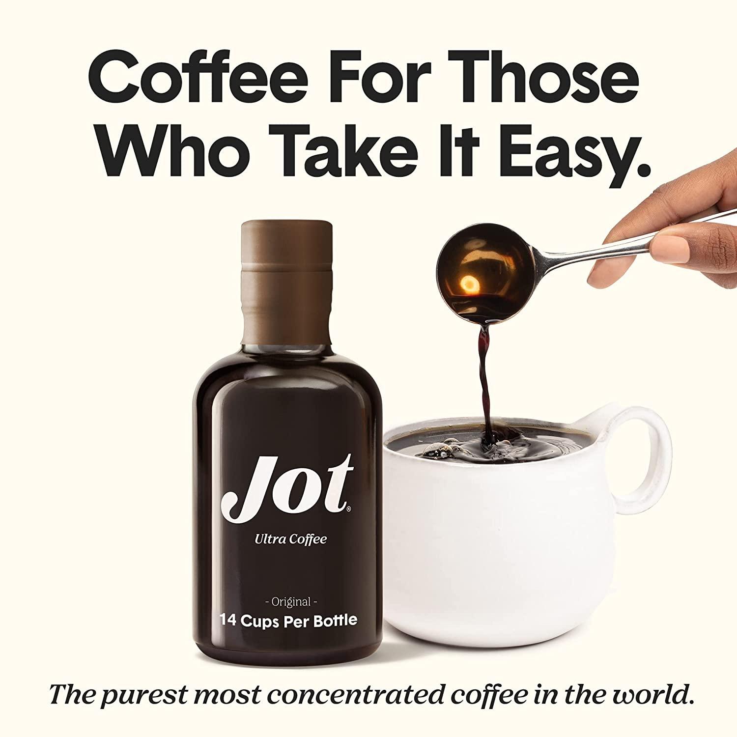 Jot Original Organic Coffee Concentrate. 150 mg of Caffeine. One Tbsp