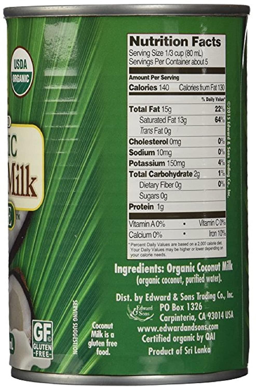 Organic Unsweetened Coconut Milk 13.5 Fl. Oz. (3Pack) Native Forest