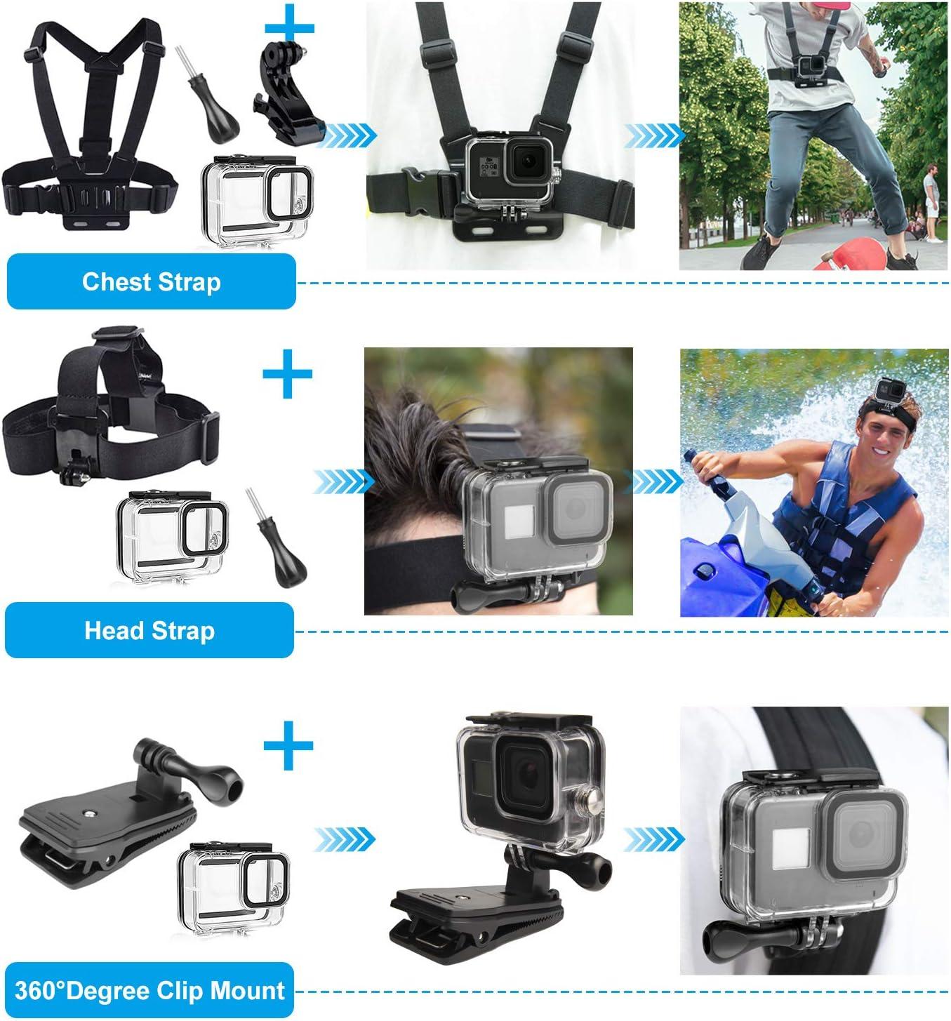 52-in-1 GoPro Hero 8 Black Accessories Kit - Waterproof Case