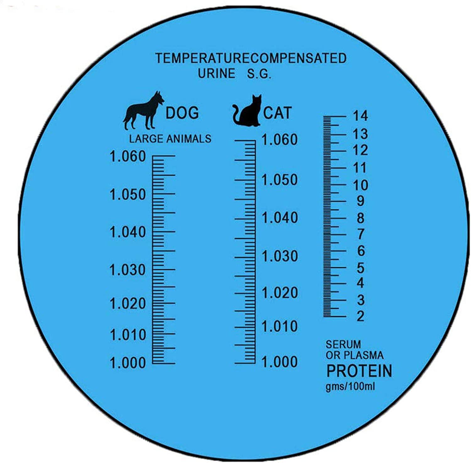 AMTAST Pet Urine Specific Gravity Refractometer Dog Cat Refractometer