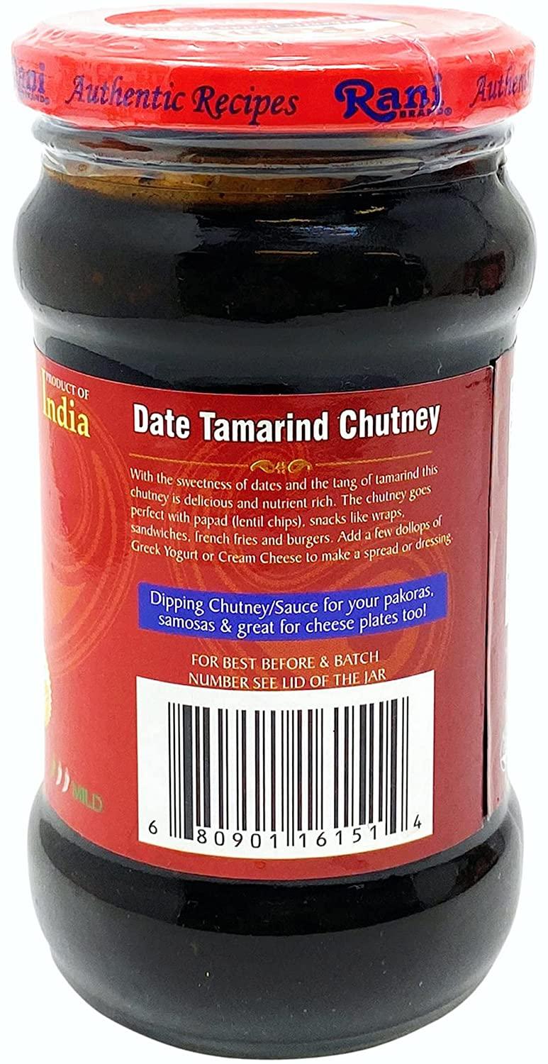 Rani Dates & Tamarind (Imli) Chutney 12.3oz (350g) Glass Jar, Ready to