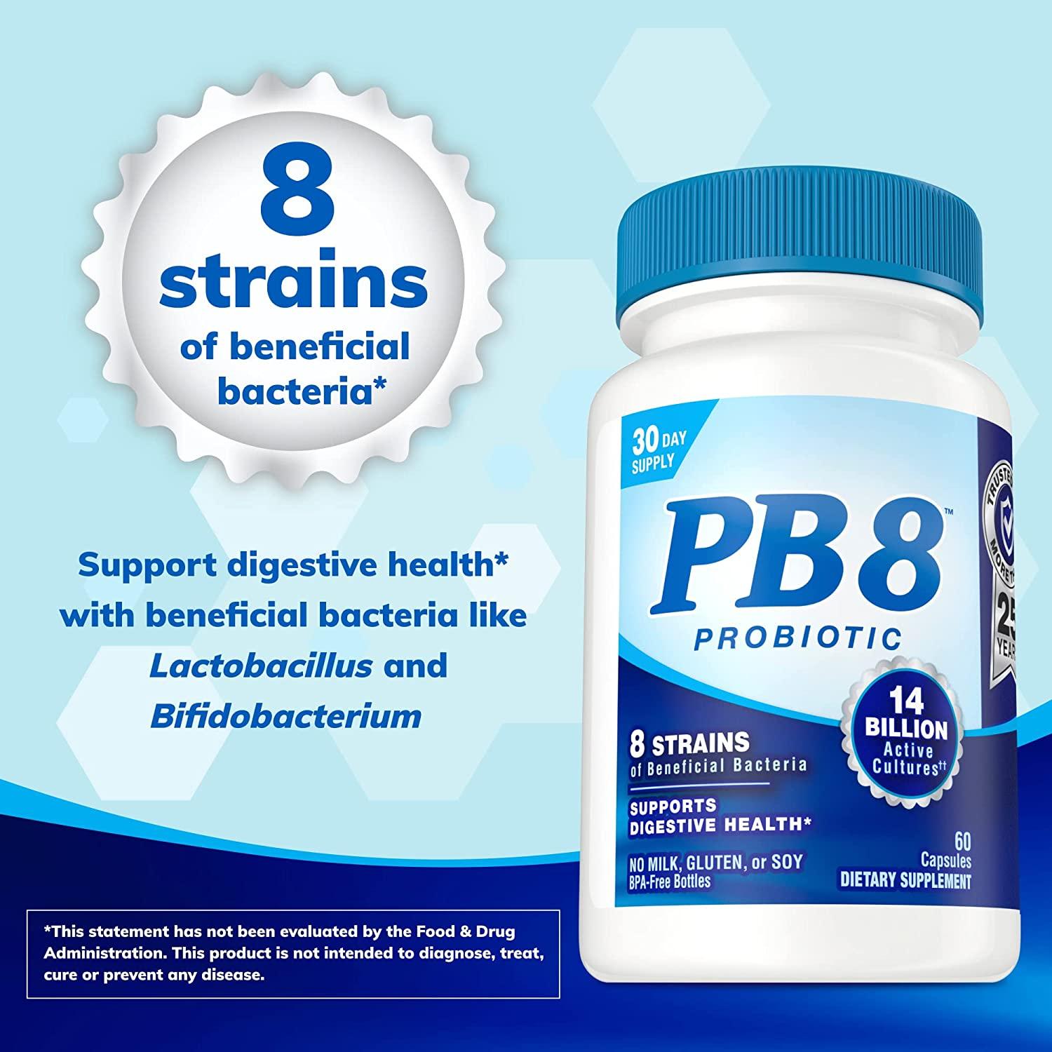 Nutrition Now PB 8 Probiotic Acidophilus Dietary Supplement for Men and