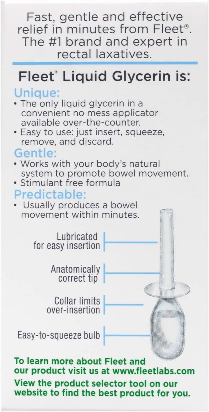 Fleet Liquid Glycerin Suppositories, 4 Count (Pack of 10)