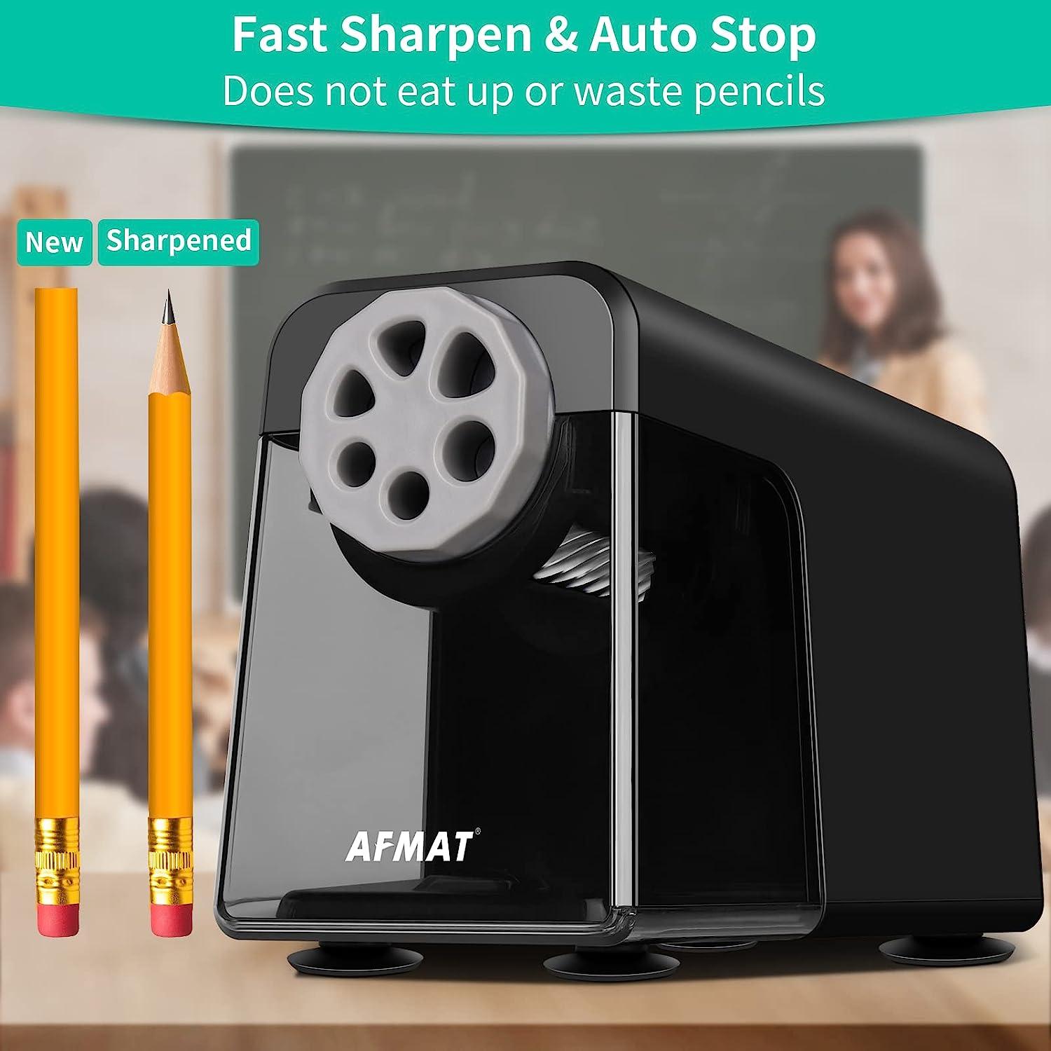 AFMAT Electric Pencil Sharpener for Colored Pencils + Fully Automatic  Hands-F 