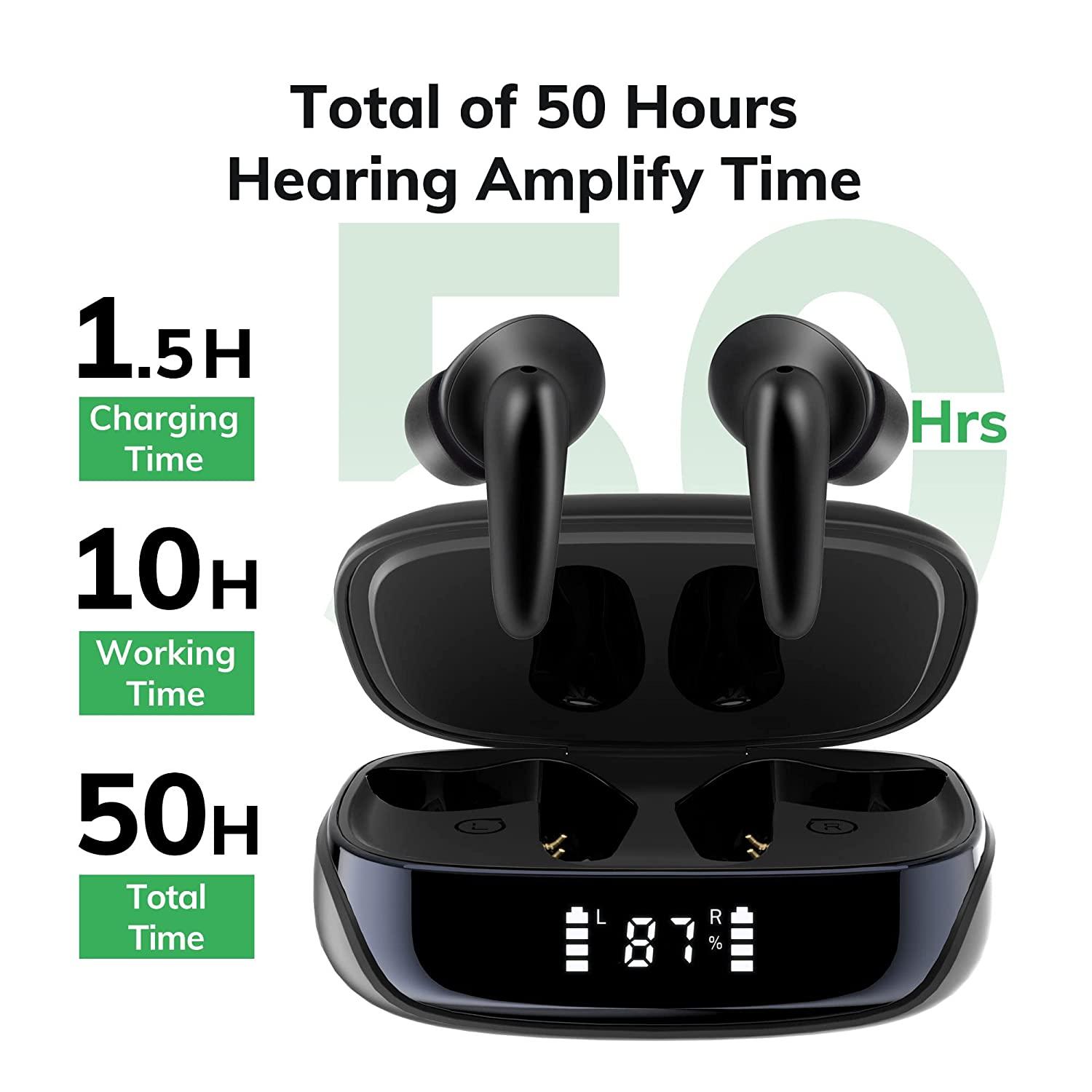 Hionec Rechargeable Hearing Aids with Noise Cancelling for Seniors, 16