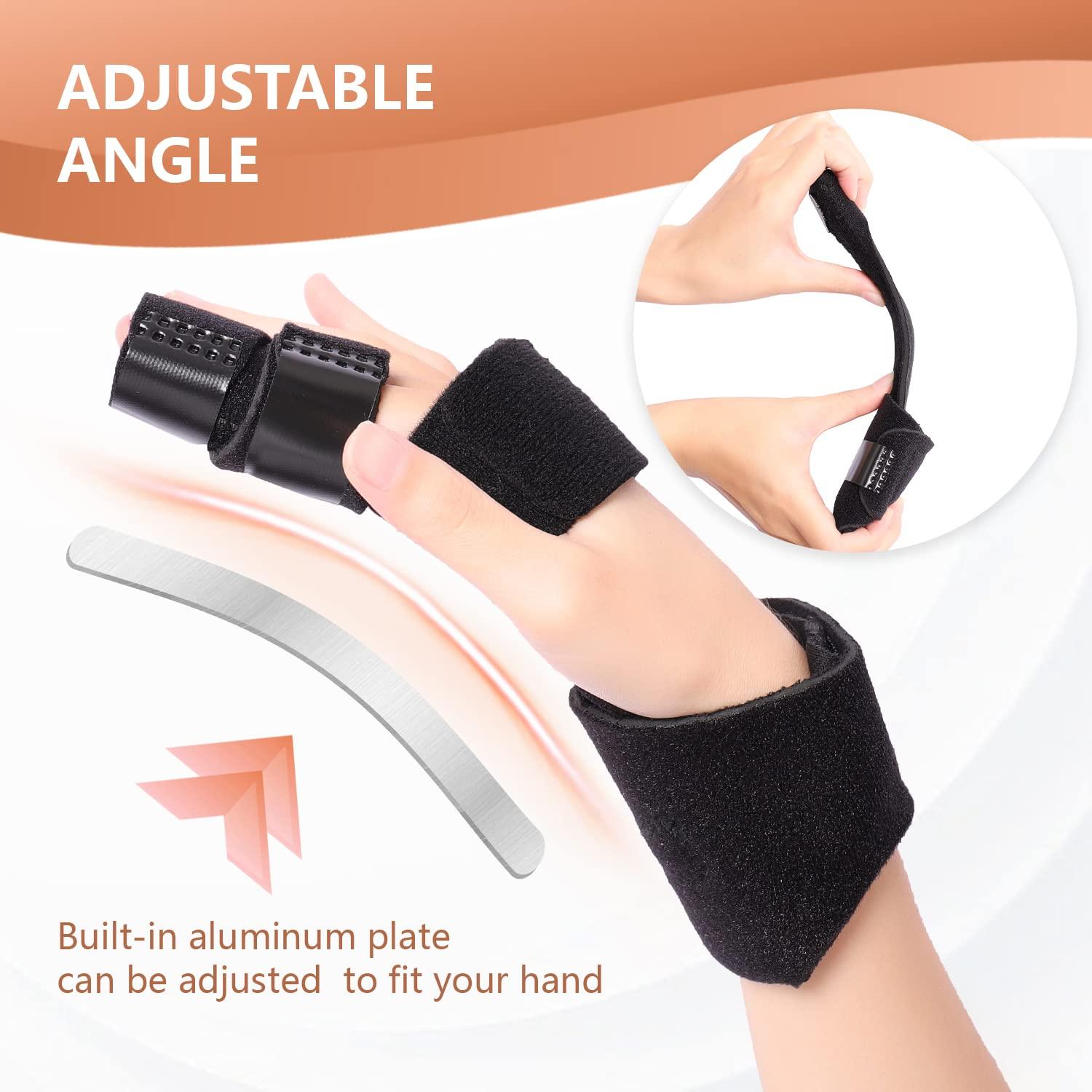 2 Finger Splint, Trigger Finger Splint, Adjustable Two Finger Brace