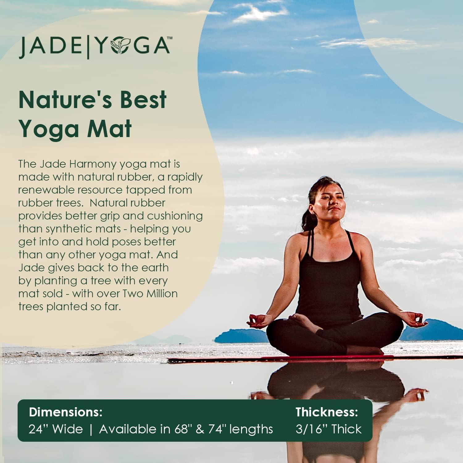Jade Yoga Harmony Natural Rubber Yoga Mat 68 5mm - Mats, Blocks