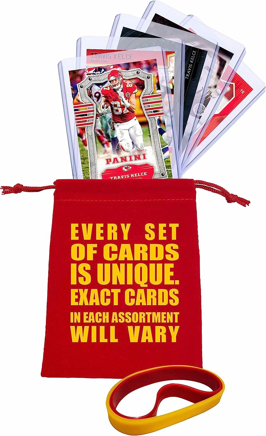 Travis Kelce Football Cards (5) Assorted Bundle Kansas City Chiefs