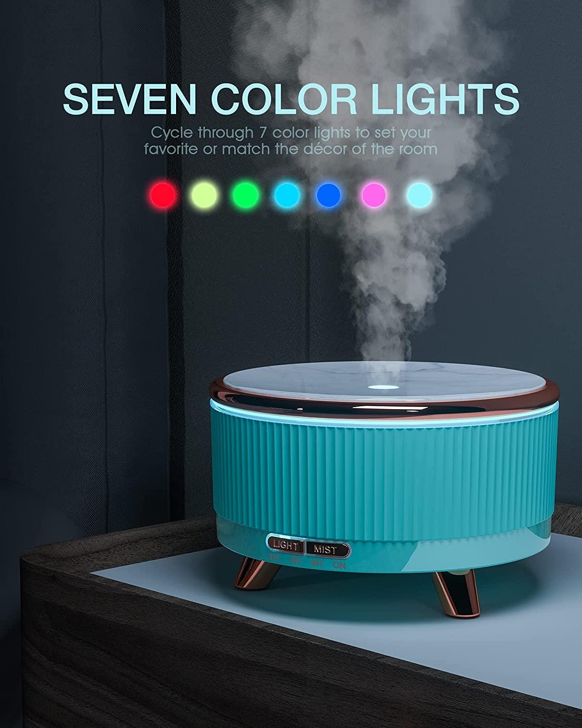 500ml Aromatherapy Diffuser for Large Rooms | 7 Color Indigo LED Lights ...