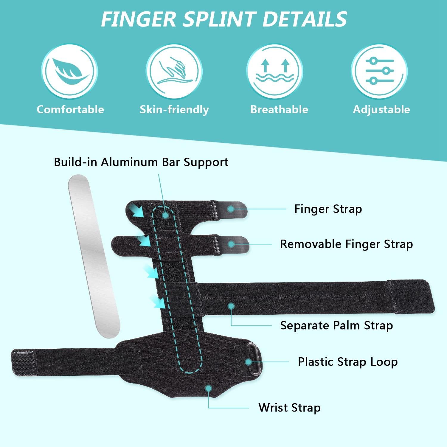 Pinky Finger Splint Boxer Fracture Splint 4th & 5th Metacarpal Brace