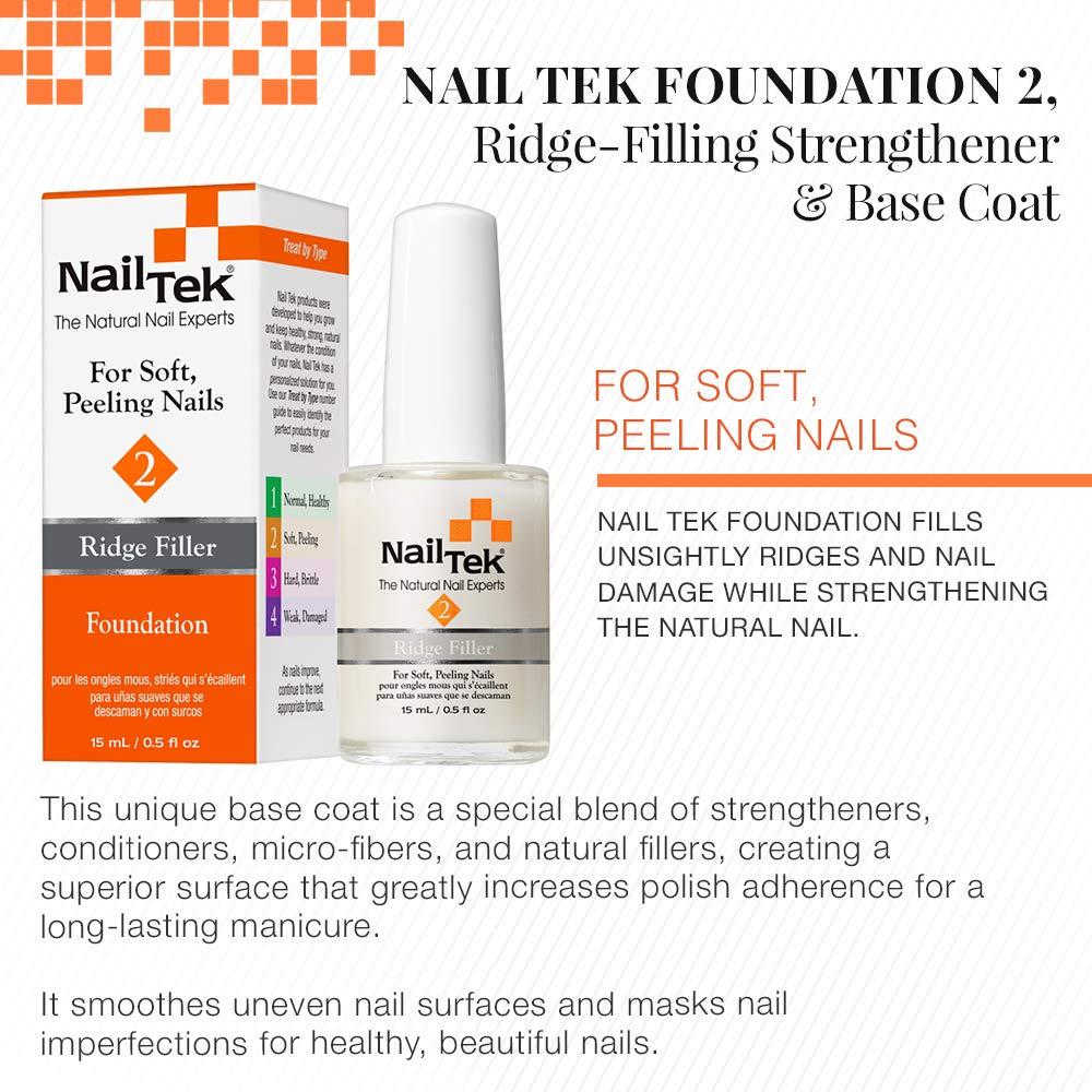Nail Tek Foundation 2 Ridge Filling Strengthening Base Coat for Soft