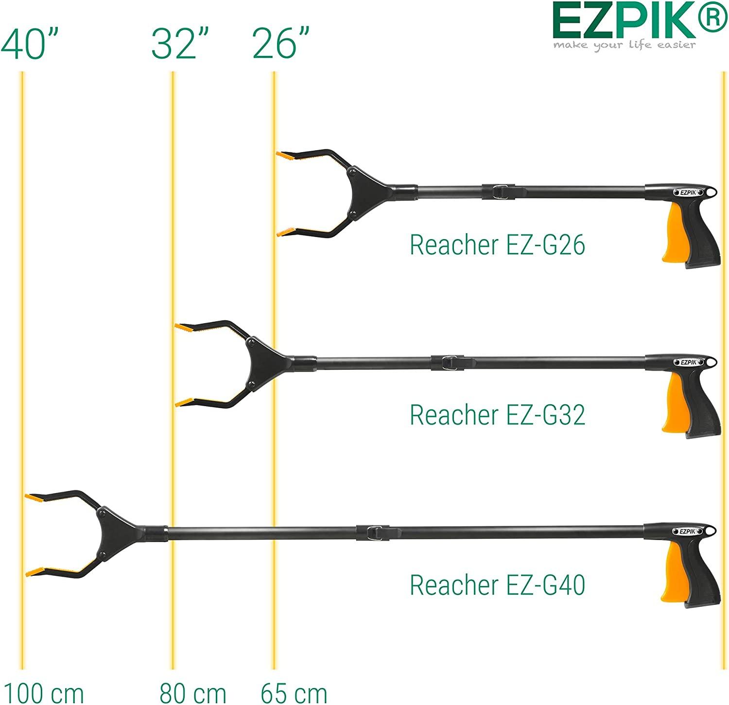 EZPIK 40 Inch Long Reach Grabber Reacher Tool Heavy Duty Trash Picker