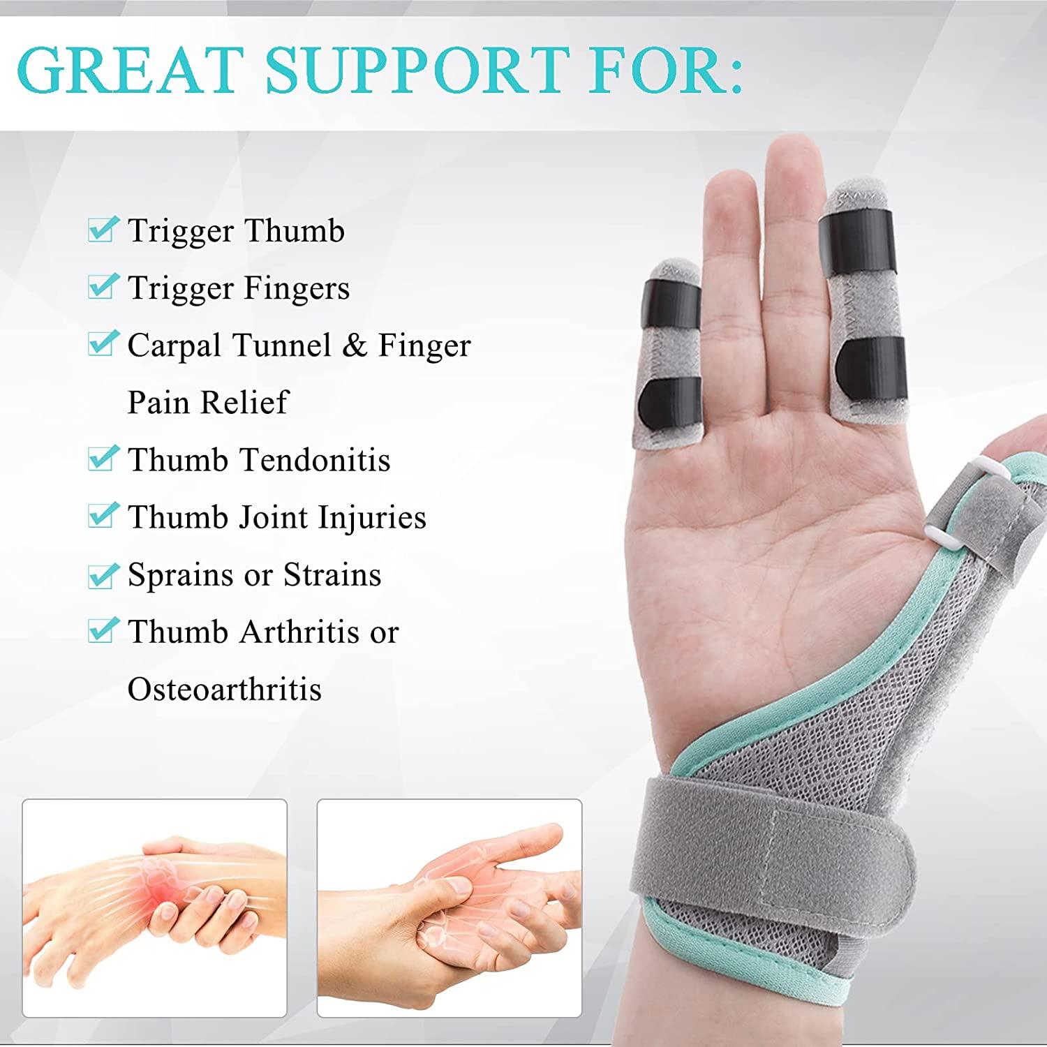 Thumb Splint Brace 2 Trigger Finger Splint Reversible Thumb Wrist