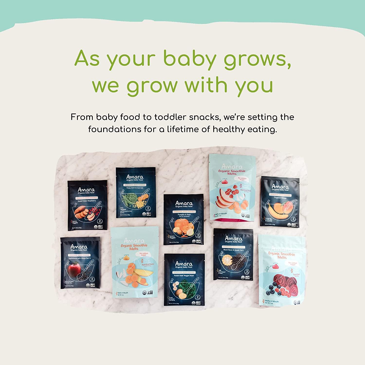 Amara Yogurt Melts I Carrot Raspberry Healthy Snacks for Baby and