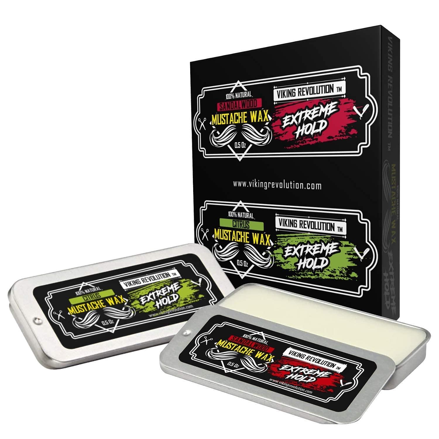 Extreme Hold Mustache Wax 2 Pack for Men - Citrus