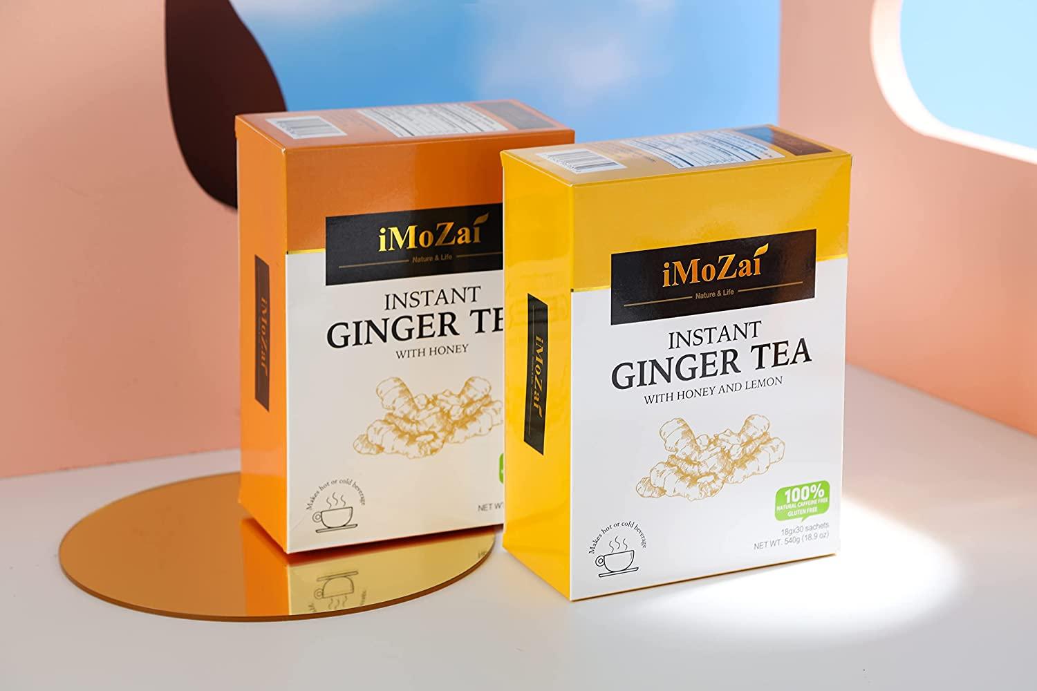 Imozai Instant Ginger Tea With Honey Crystals (Original Flavor, 30