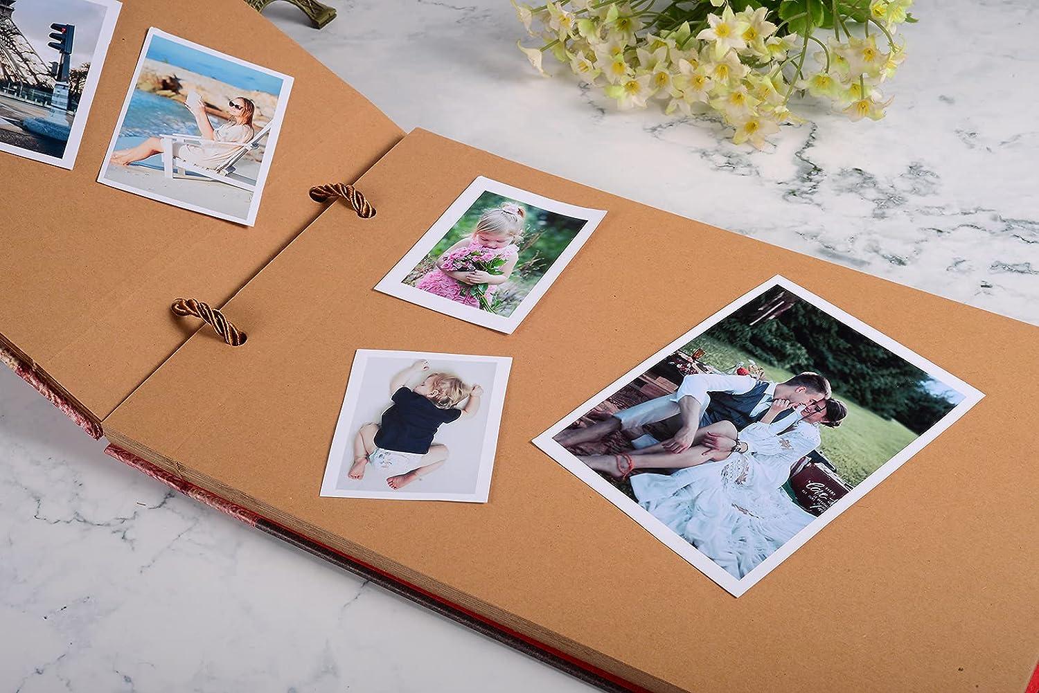 TRUEIN Our Adventure Book Scrapbook, album fotografico 26 x 18 cm, album fotografico retrò, per adulti, con kit di accessori fai da te, album fotografico da viaggio per anniversario, matrimonio