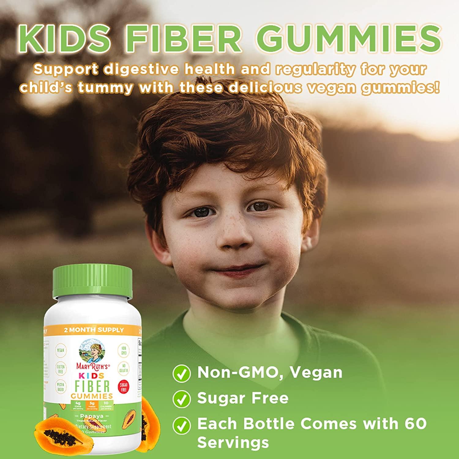 MaryRuth's Fiber Gummies for Kids 2 Month Supply Sugar Free