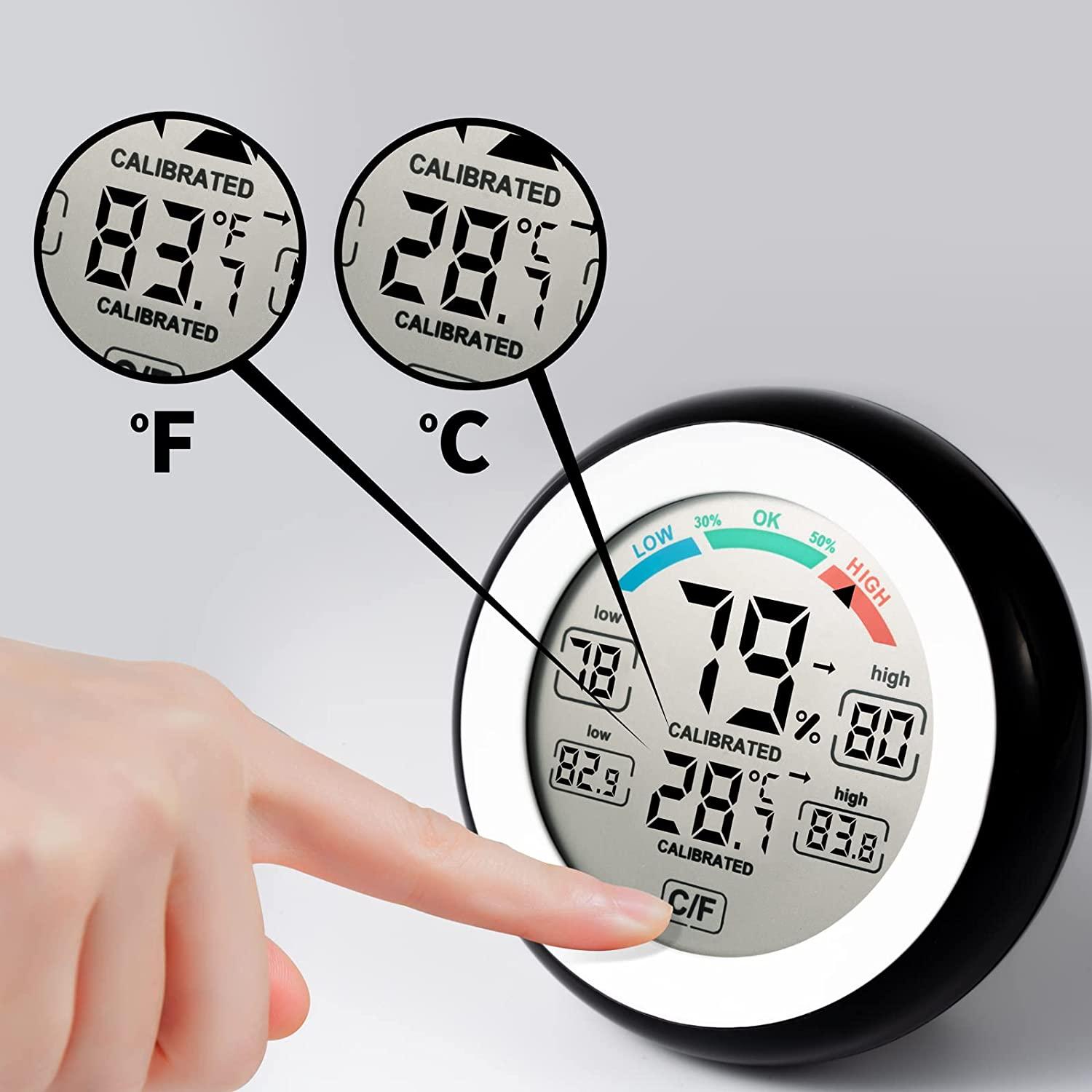 Reptile Terrarium Thermometer Humidity Gauge for Aquarium Tank with