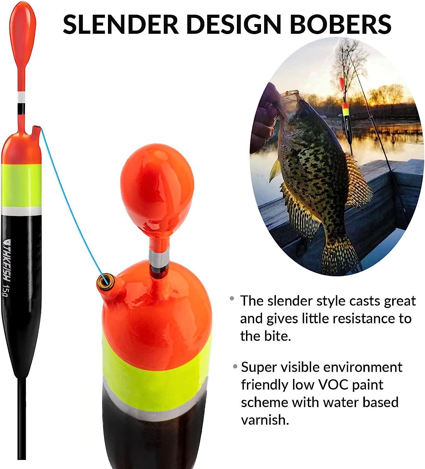 chidgrass 16 Pieces Fishing Bobber Tackle Plastic Saltwater Freshwater Boat  Fish Round Shaped Bobbers for Professional Beginner