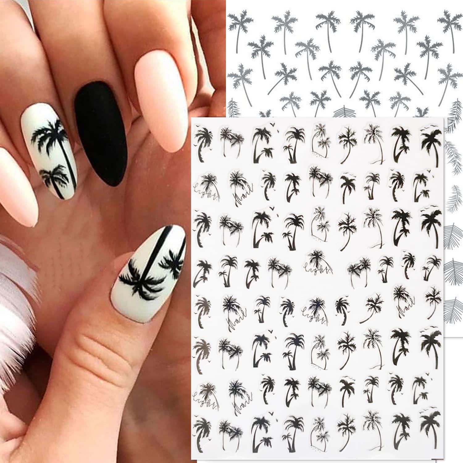 Coconut Print Nails for Summer Glam