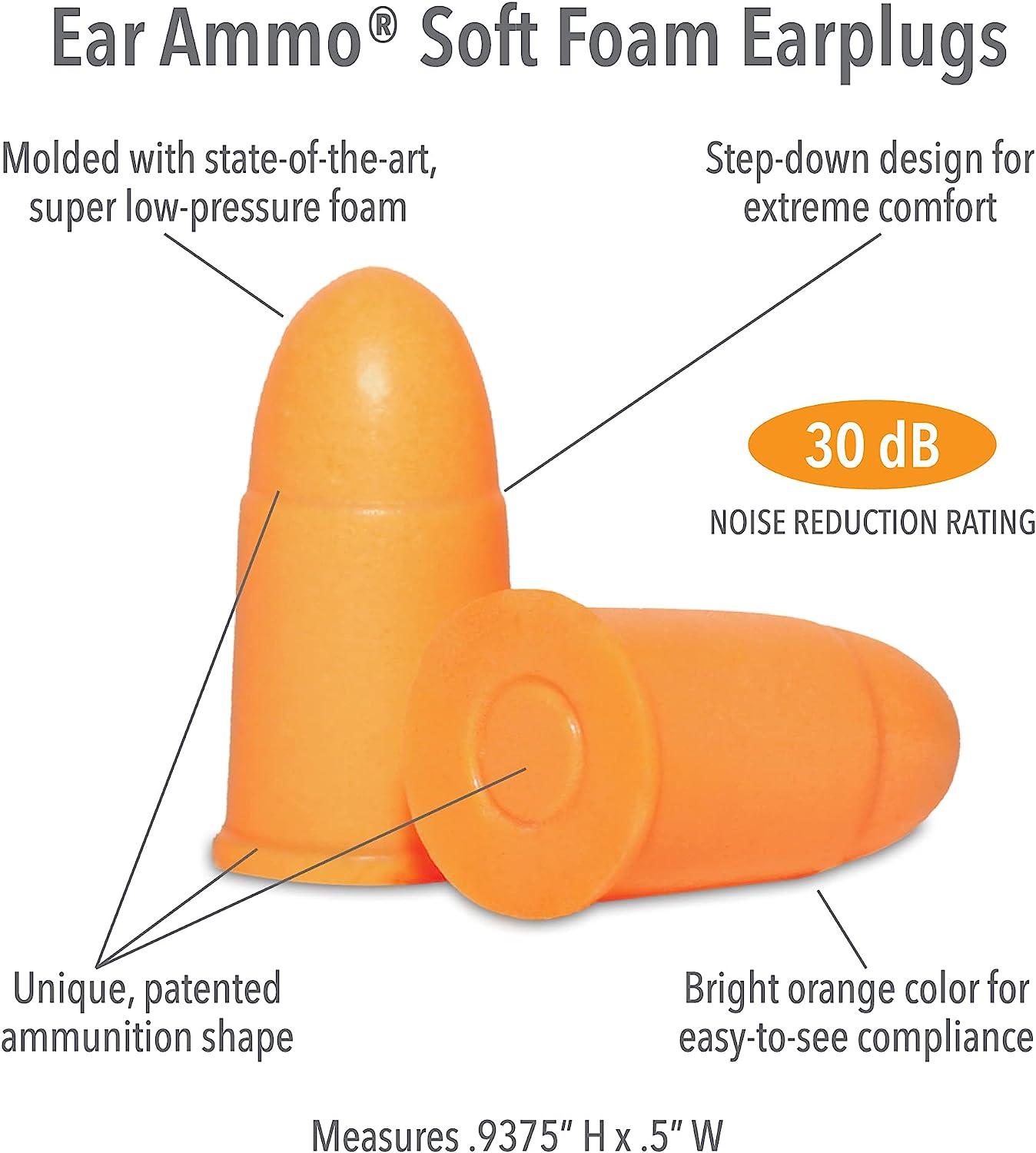 Mack's Ear Ammo Shooting Ear Plugs Soft Foam, 44 Pair Shooting Ear Protection for Hunting