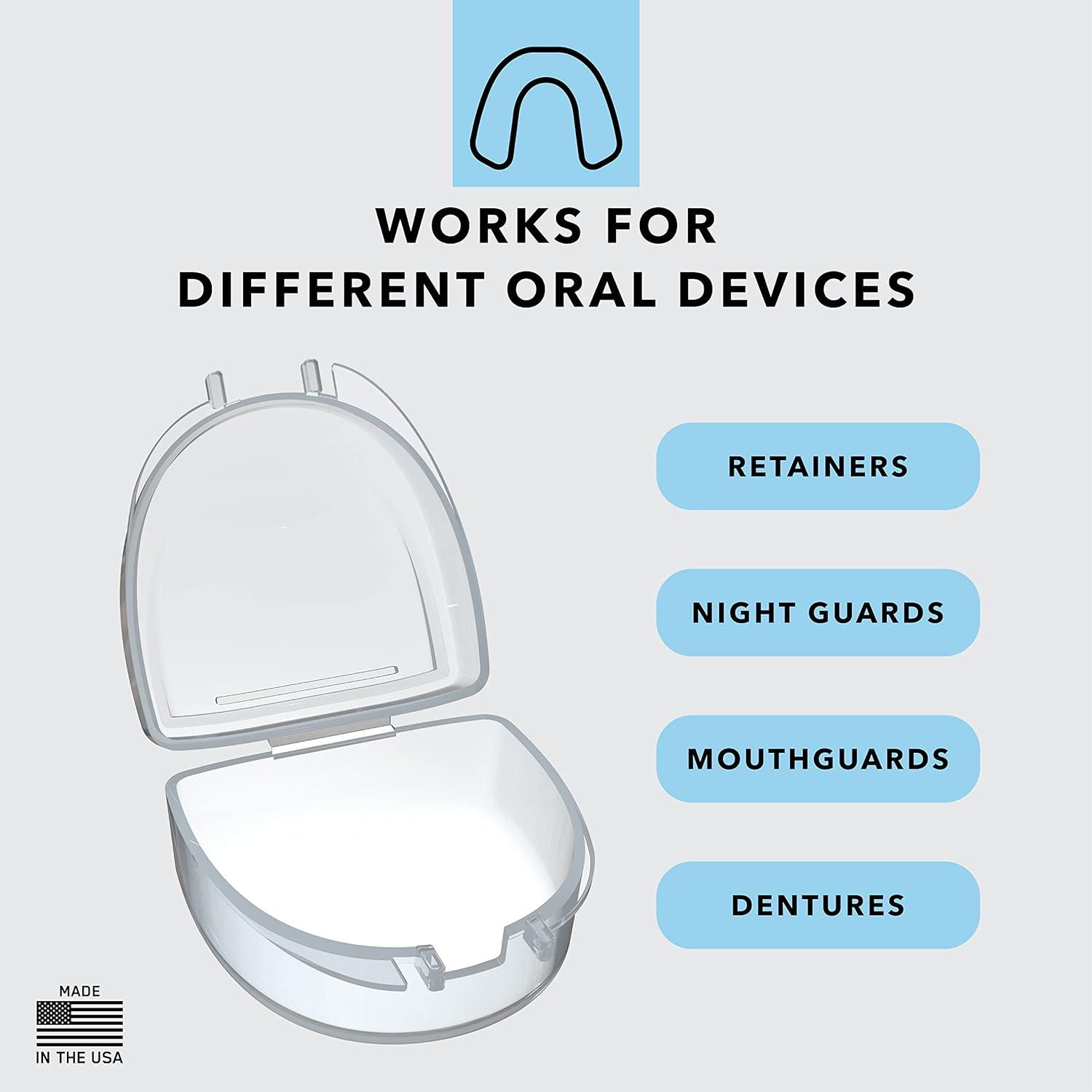 Ventilated Carrying Case For Mouth Guards Zone Mouth Guard Case -  Ventilated Protective Carrier With Elastic Tether, Fits Lip Guards Too  Sports Mouthpiece Storage