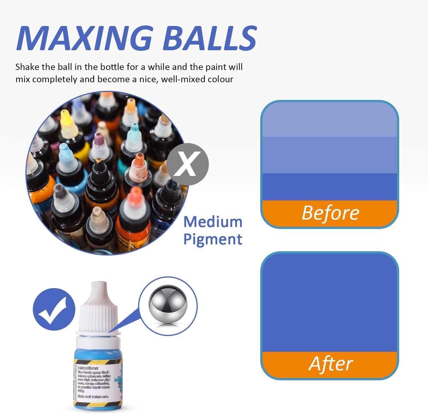 5ml Paint Vials w/ Stainless Mixing Balls (x10)