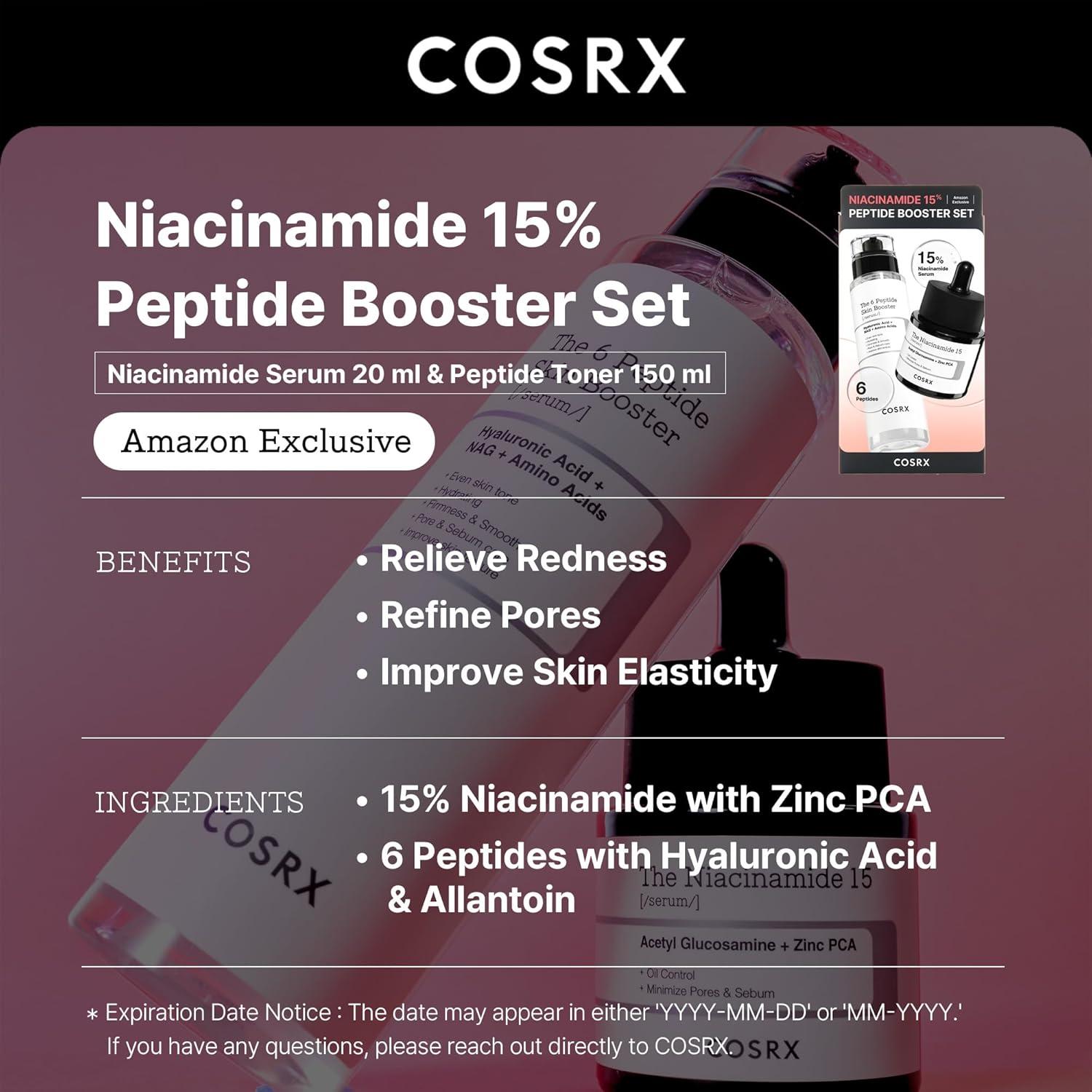 COSRX Niacinamide 15% Peptide Booster Set - Amazon Exclusive