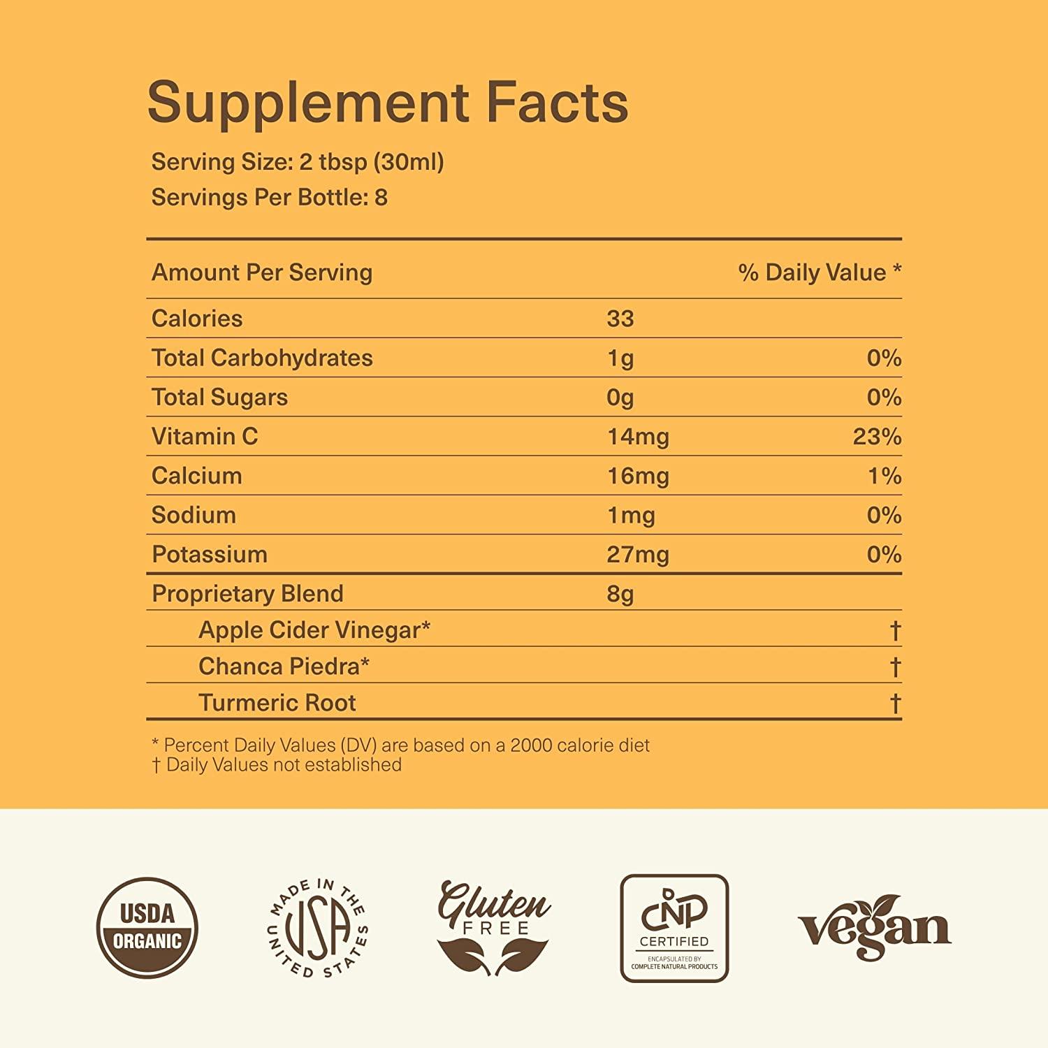 Organic Gallbladder Complete Liquid Concentrate Digestive Vinegar