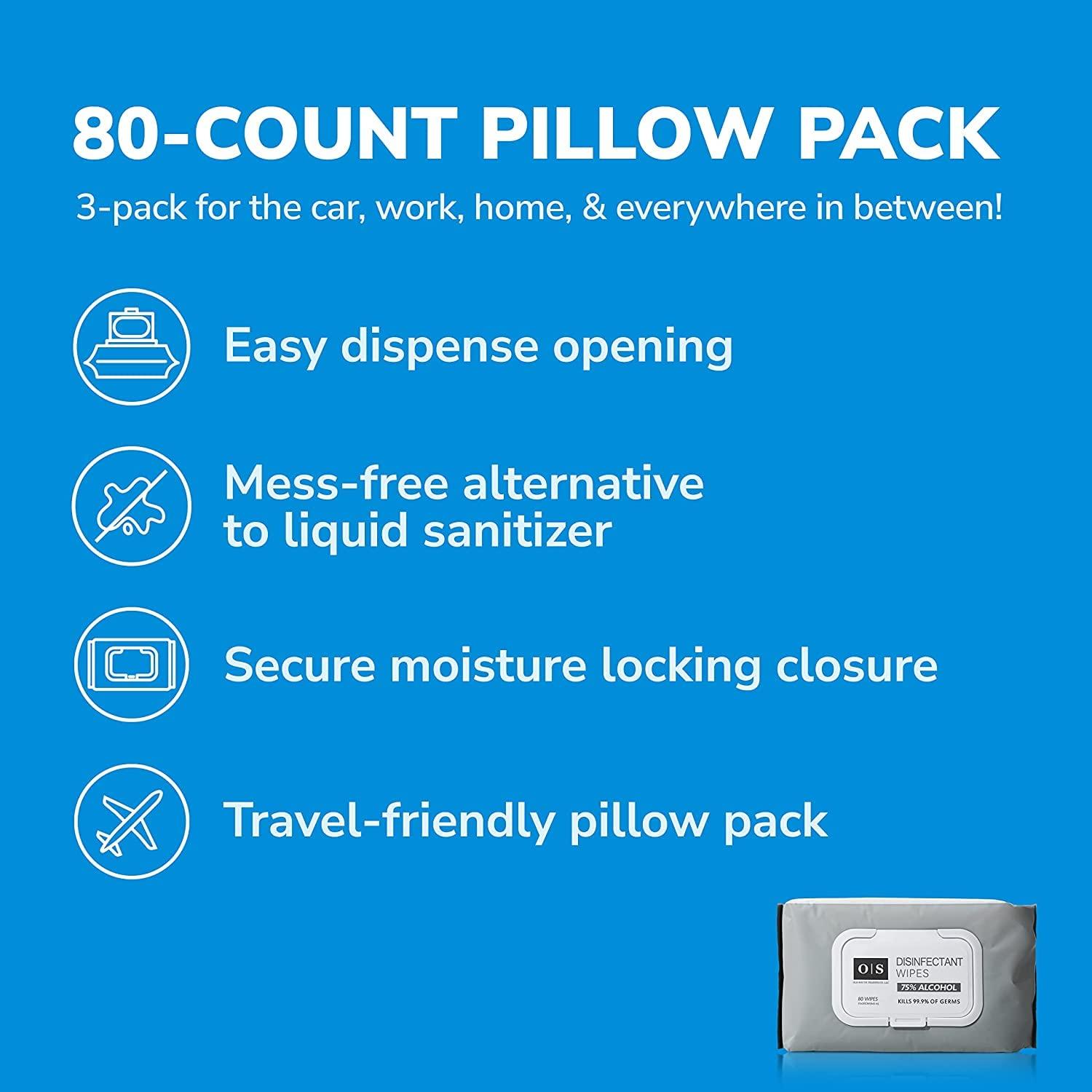 Old South Trading Hand Wipes 240 Wipes in 3 Pillow Packs