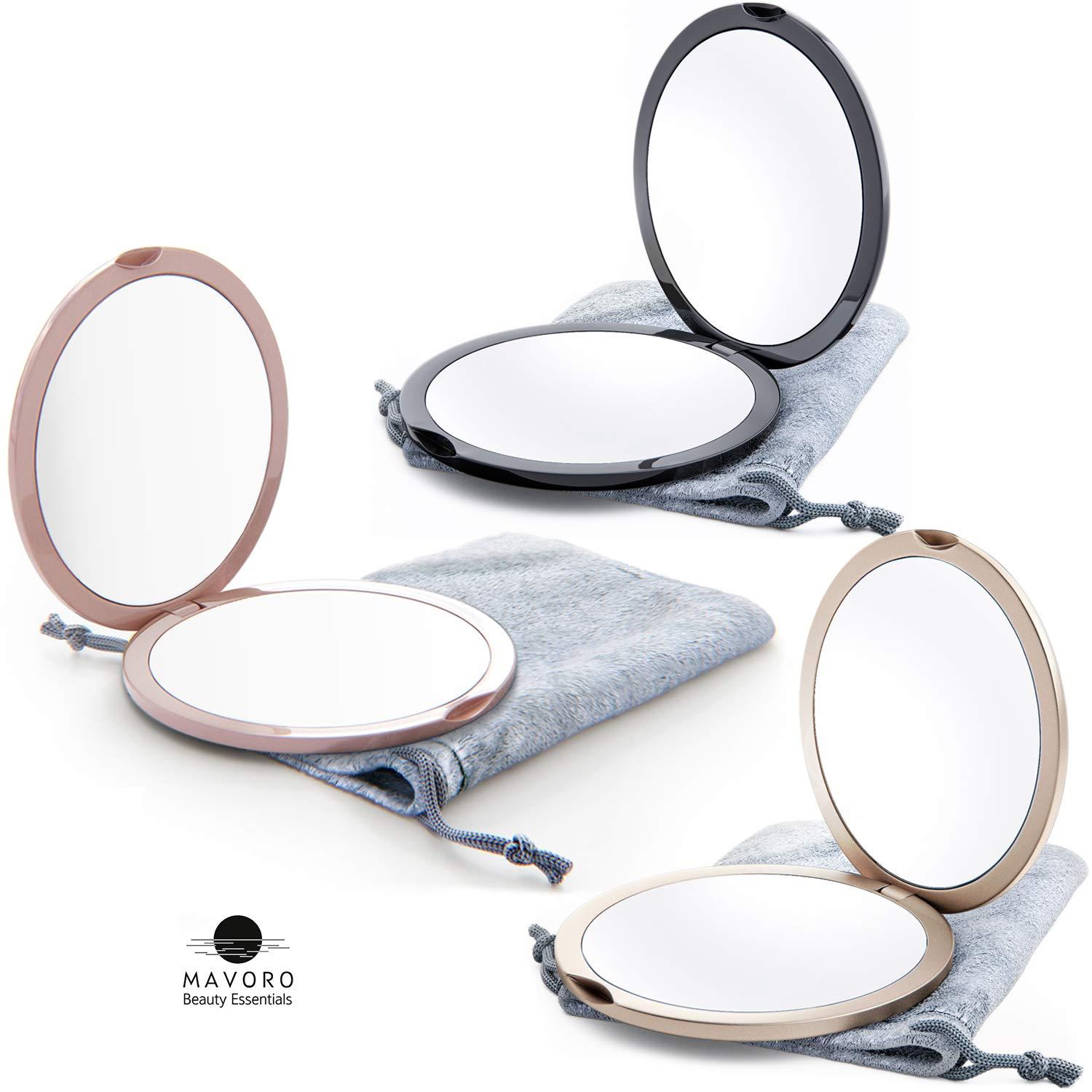 Magnifying Compact Mirror for Purses, 1x/10x Magnification Double Sided