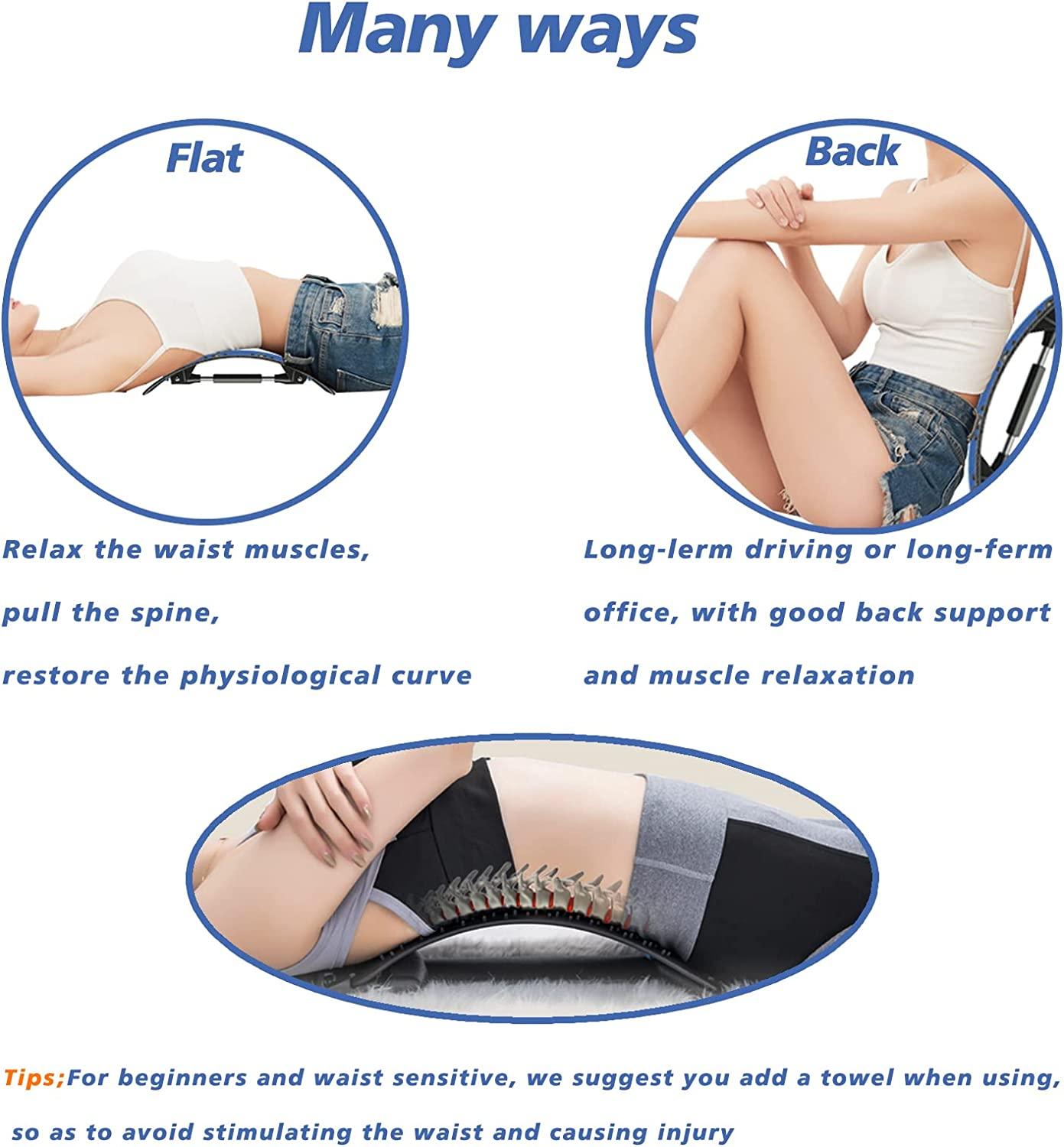 Adjustable Back Cracker for Lower Back Pain Relief with Reduce