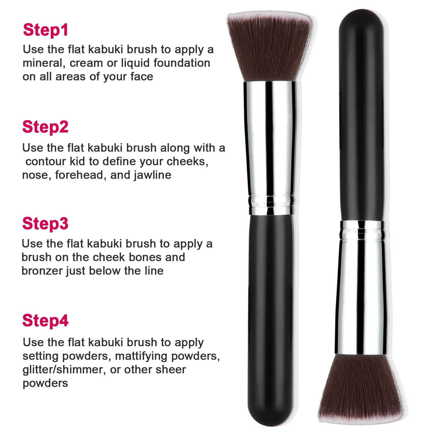 Flat Kabuki Foundation Brush Makeup Face Base Brush Flat Top Kabuki for