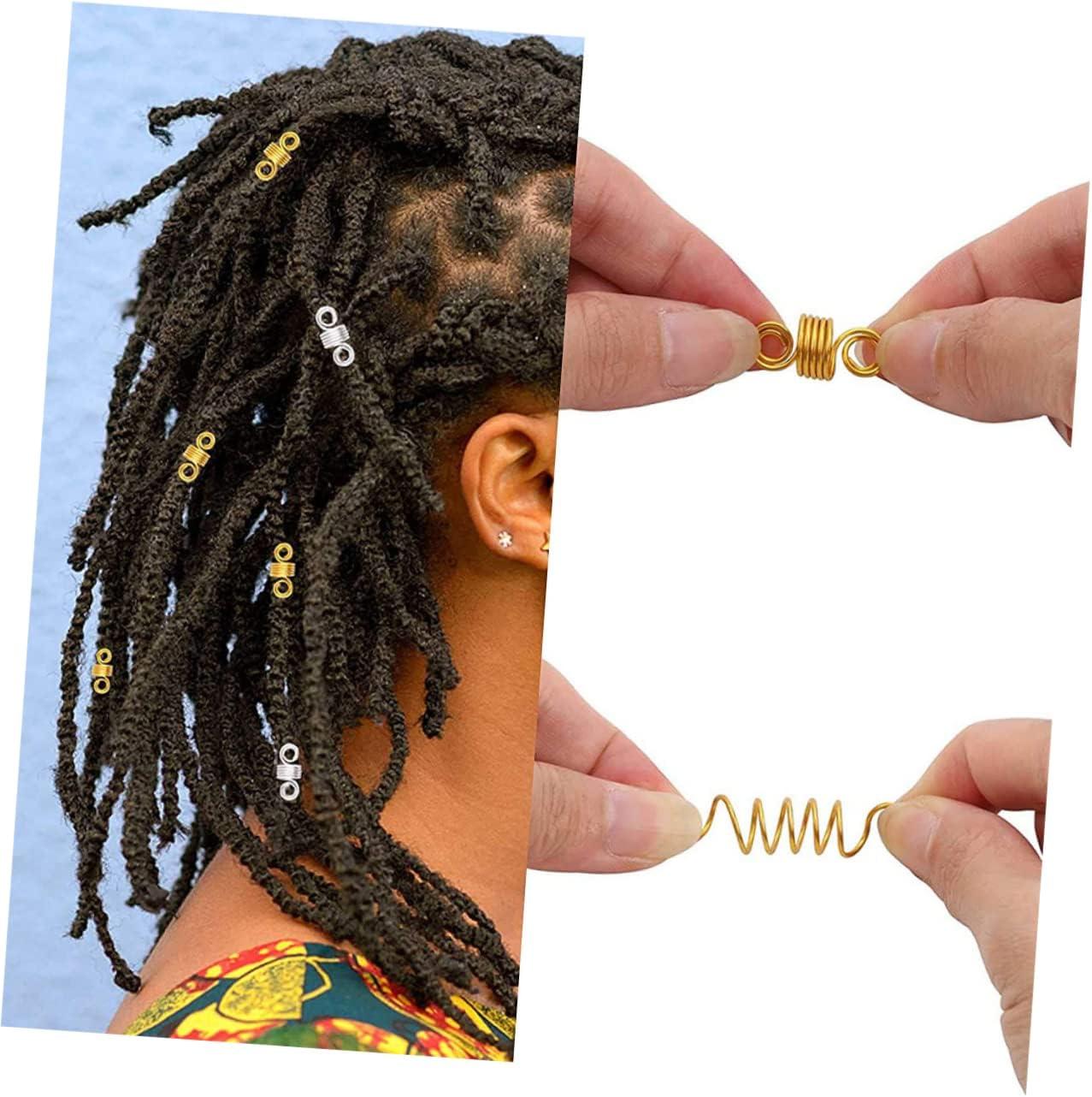 FRCOLOR Boxes Dreadlock Alloy Set Hair Cuffs Tubes Hair Tube