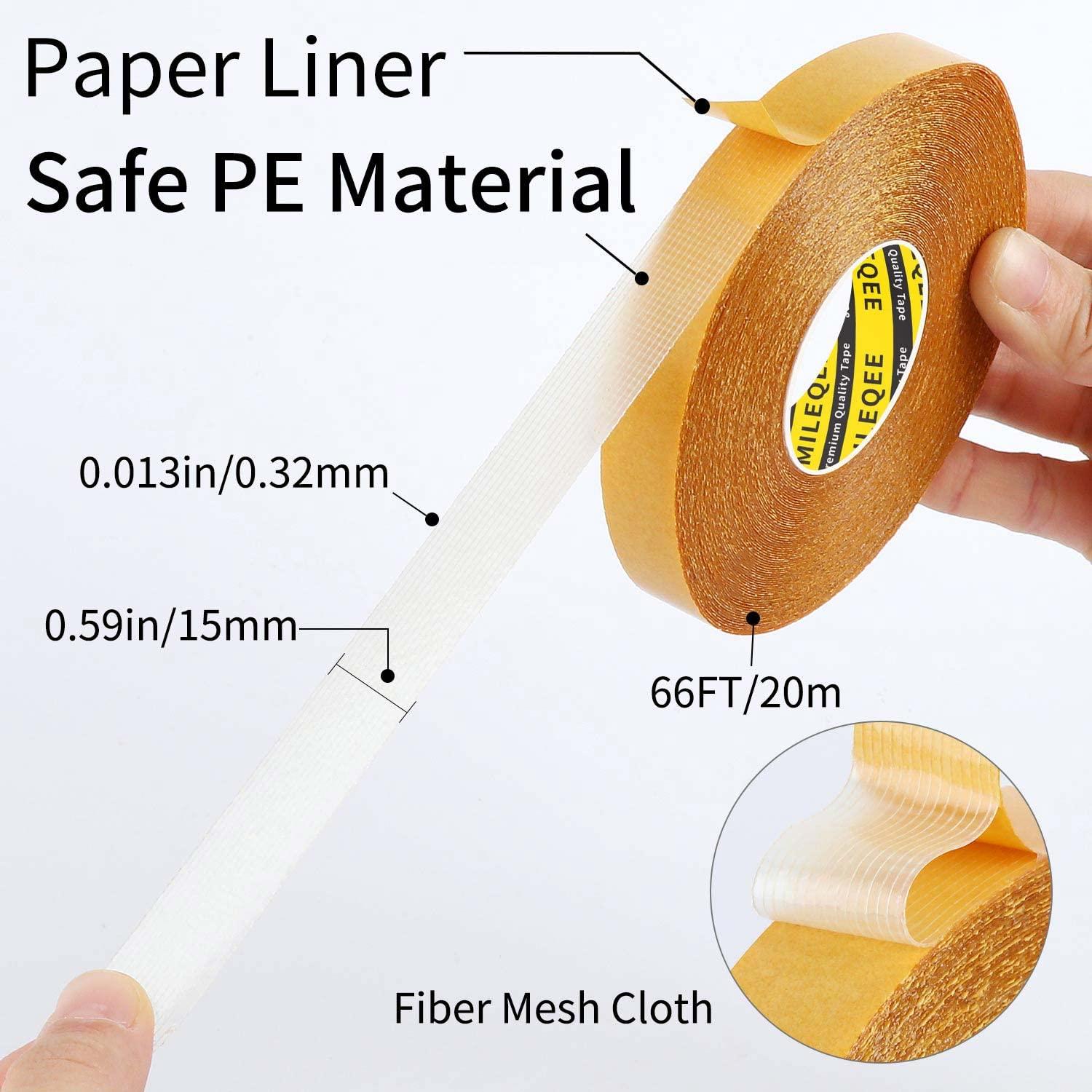  KAIHENG Double Sided Fabric Tape, Multifunctional Double Sided  Tape, Clear Tape for Clothes, Double Stick Carpet Tape, High Stickiness  Strong 2 Sided Tape, 1inchx33FT(10m) Clear Fashion Tape : Office Products