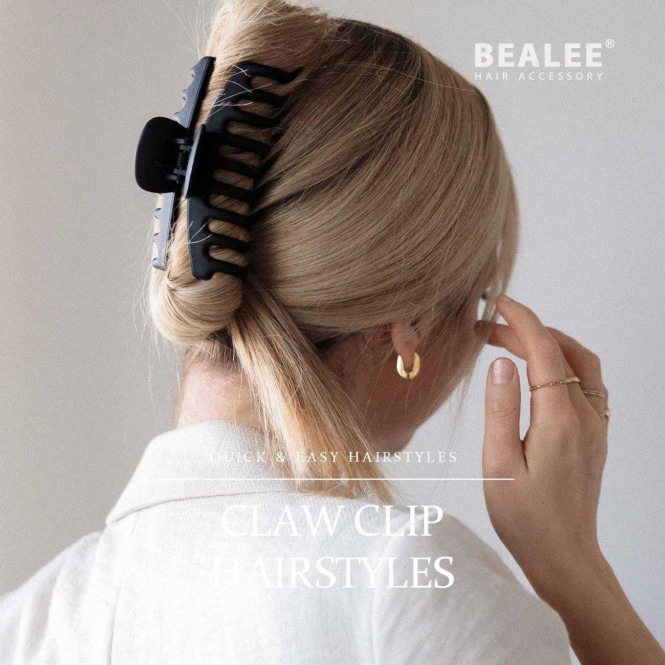 Bealee Hair Claw Clips for Women Girls, Nonslip Matte Big Hairclips for  Thick Long Hair,  Inch Large Banana Jaw Clip Hair Accessories, Strong  Hold Hair Clamps, 6 Colors Available (6 Packs)