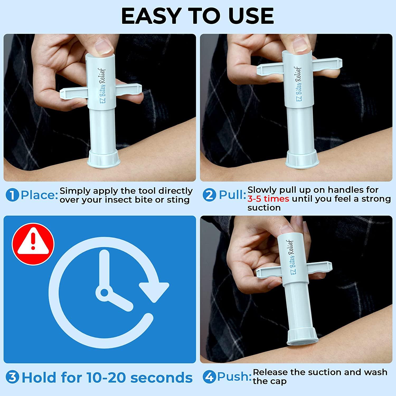 Kit Estrazione Veleno Per Punture Di Api E Serpenti - Pompa A Vuoto Con Laccio E Tamponi - Foto 4