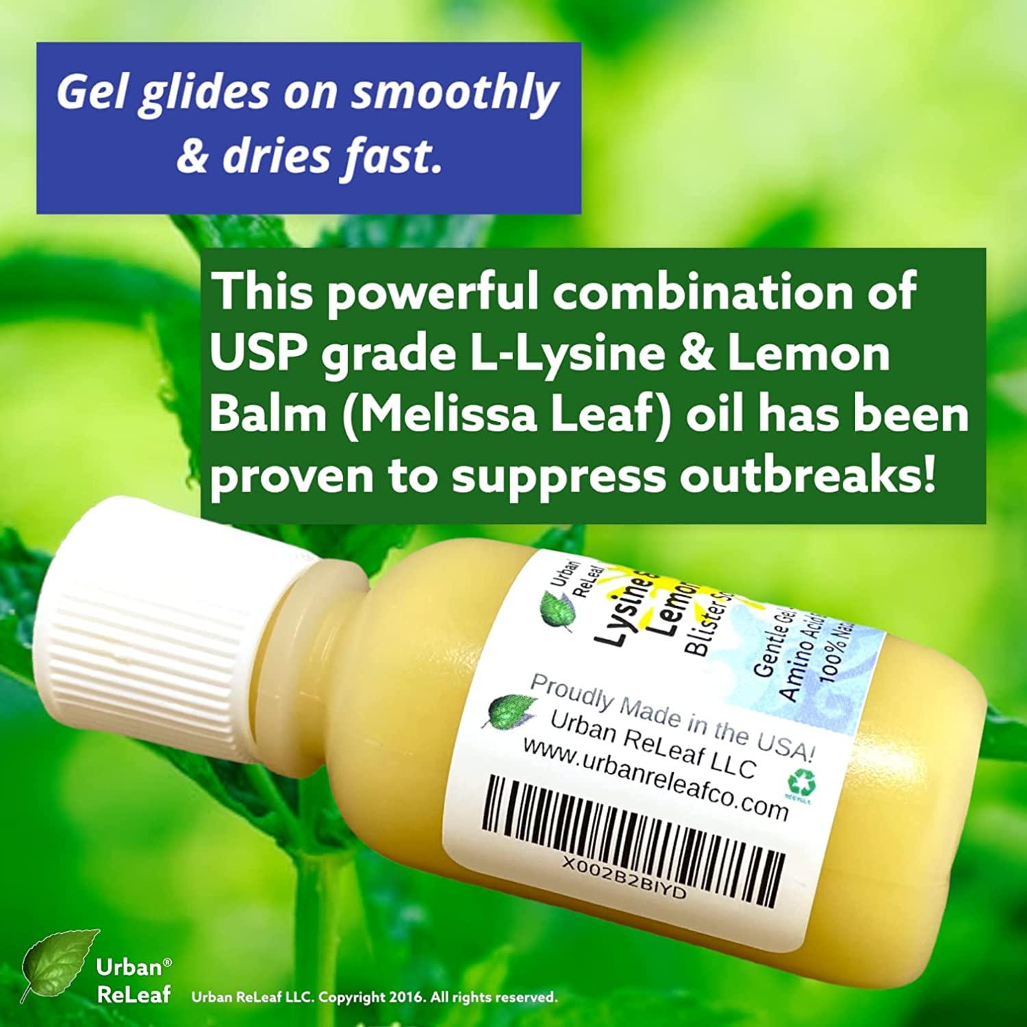 Urban ReLeaf Lysine Lemon Balm Blister Soothing Gel for Rashes Red