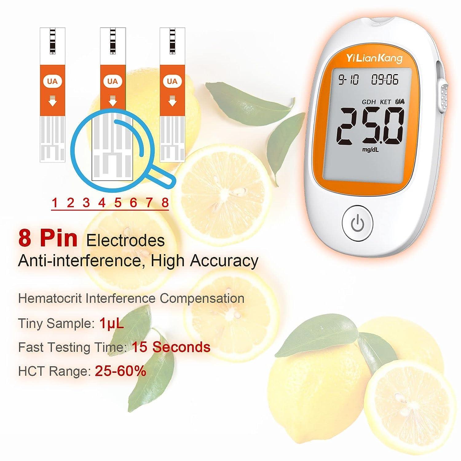 Uric Acid Test Kit Uric Acid Monitor 25Pcs Uric Acid Test Strips