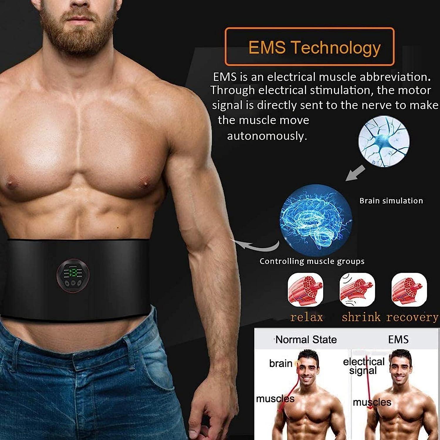 JoJoMooN EMS Muscle Stimulator,Ab Machine,Abdominal Toning Belt