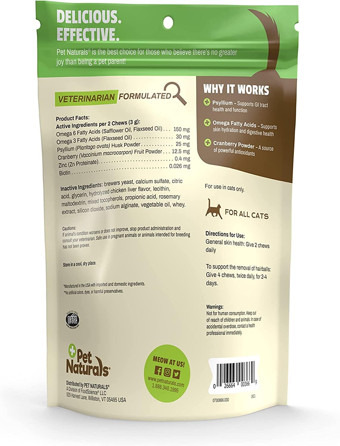 Pet Naturals Hairball Relief for Cats 30 Chews Cats