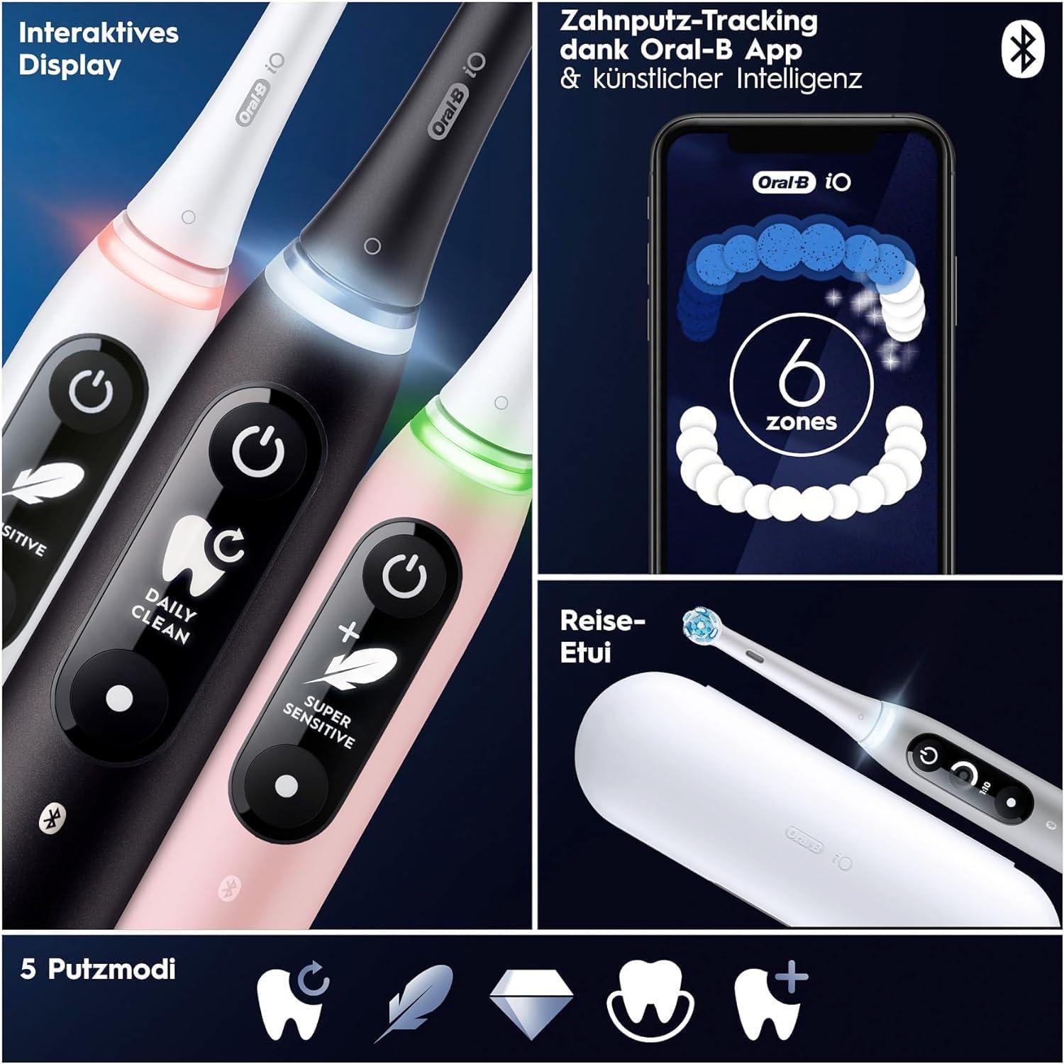 Oral-B io Series 6 Sensitive Edition Electric Toothbrush - 2 Brush