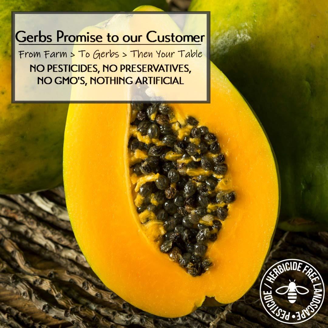 GERBS Dried Papaya Slices Unsweetened 2 LBS. Freshly Dehydrated