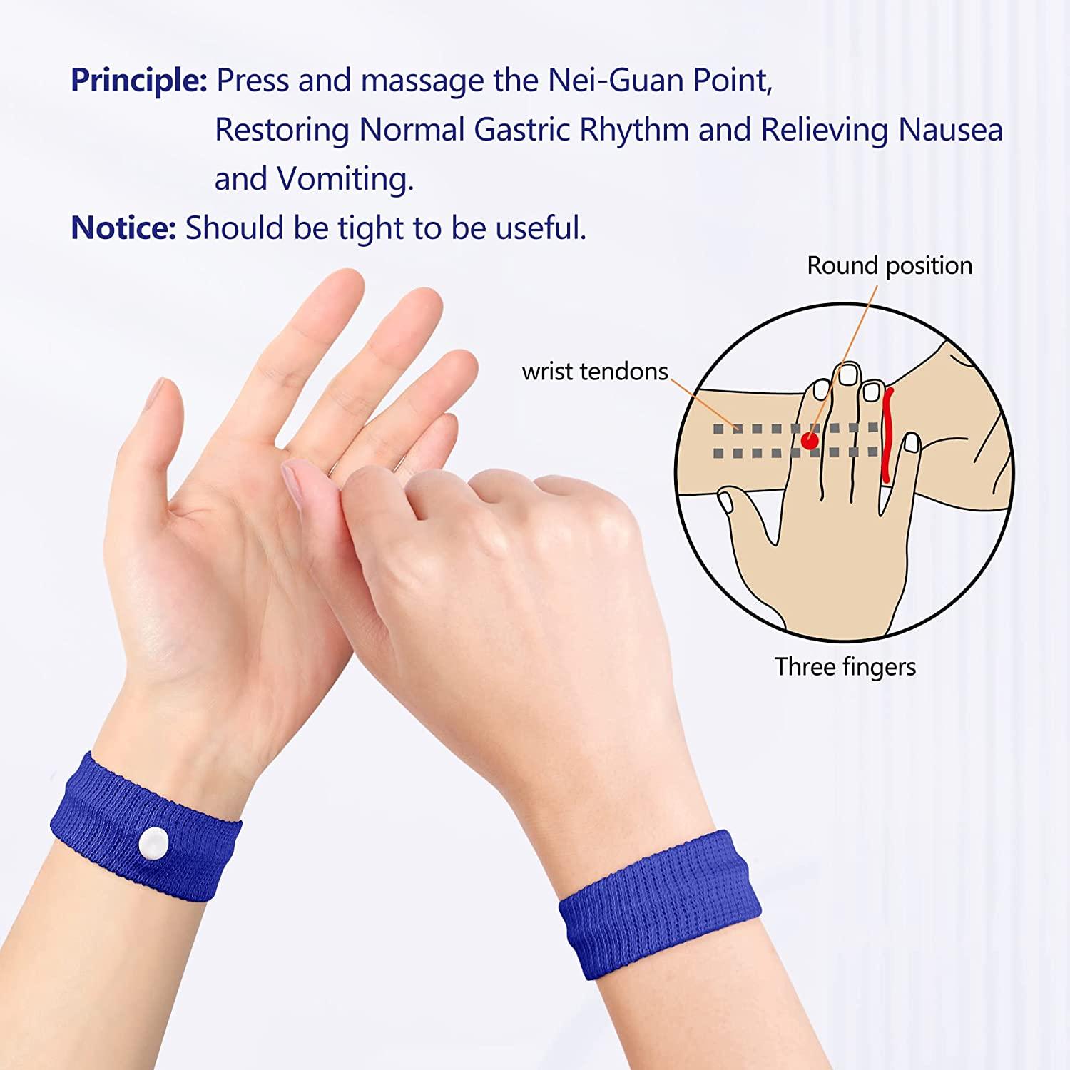 Acupressure Wrist Massage Rings Pain Therapy Chinese Circulation (Silver) -  Helia Beer Co