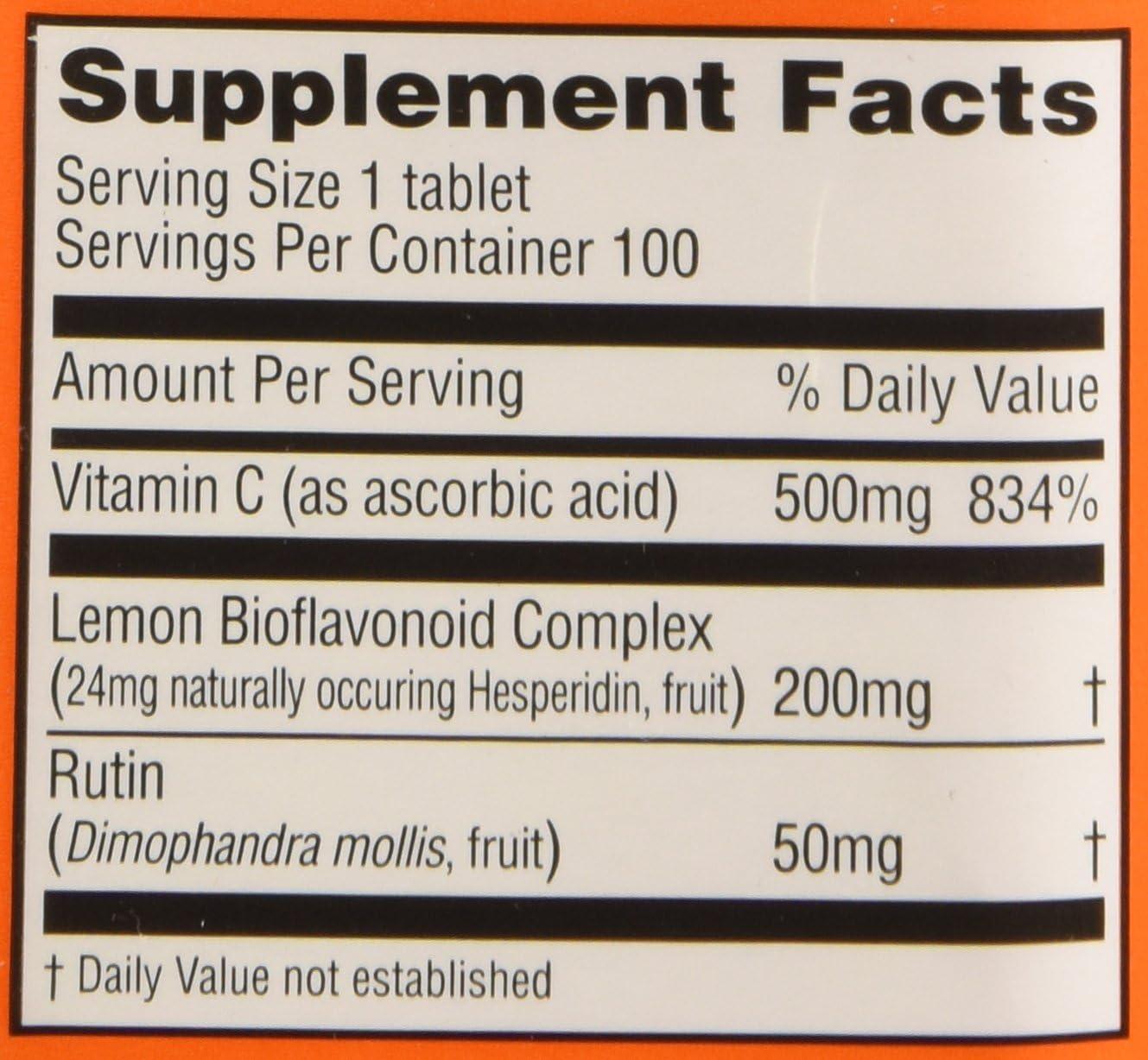 Trader Joe's Synergistic C Vitamin C Complex 500 Mg with Lemon and